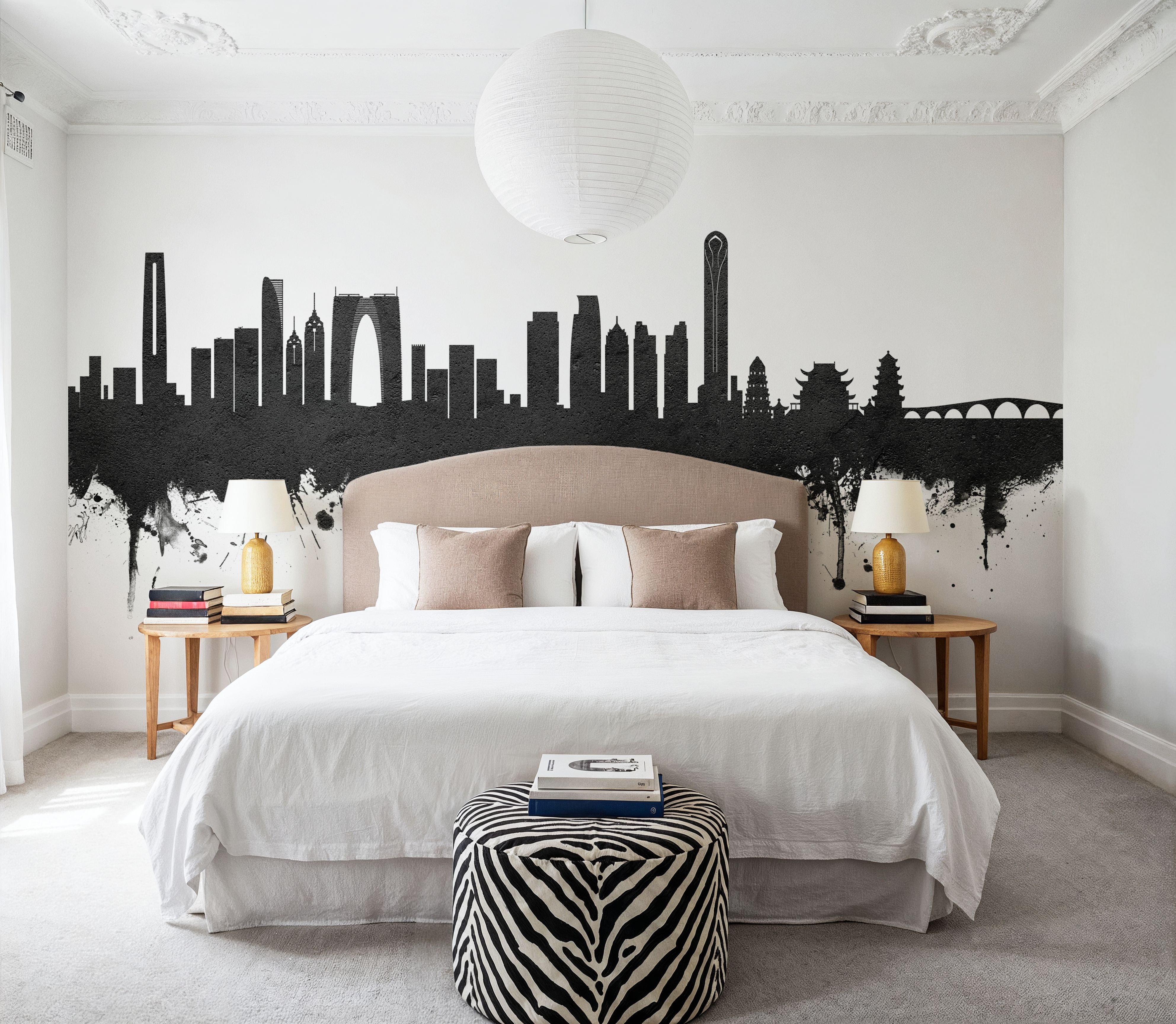 Suzhou China Skyline Black & White