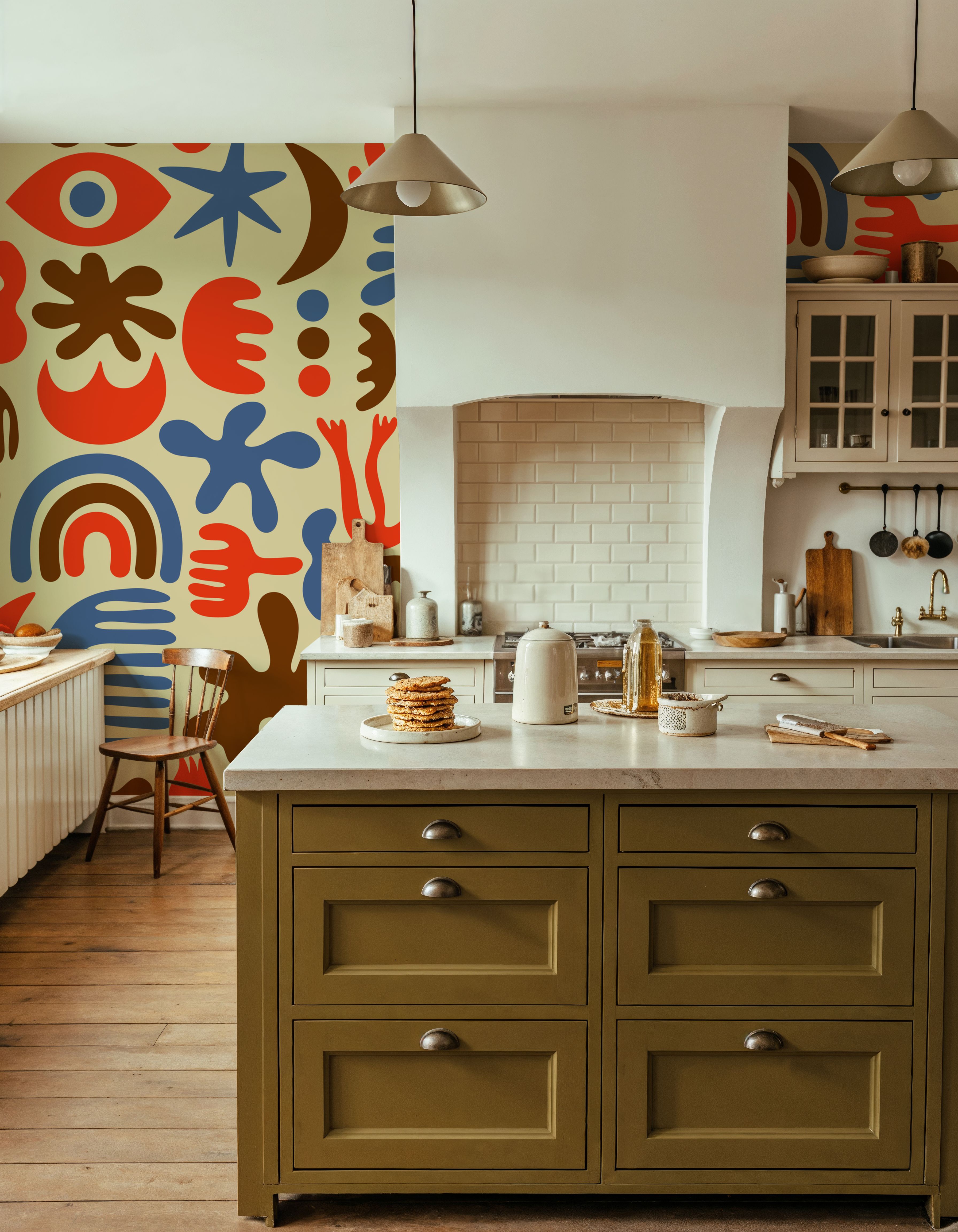 Cute Cutouts Mural, Multi