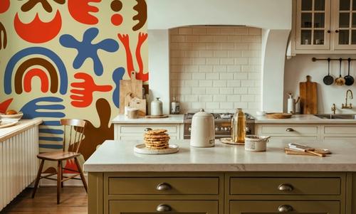 Cute Cutouts Mural, Multi