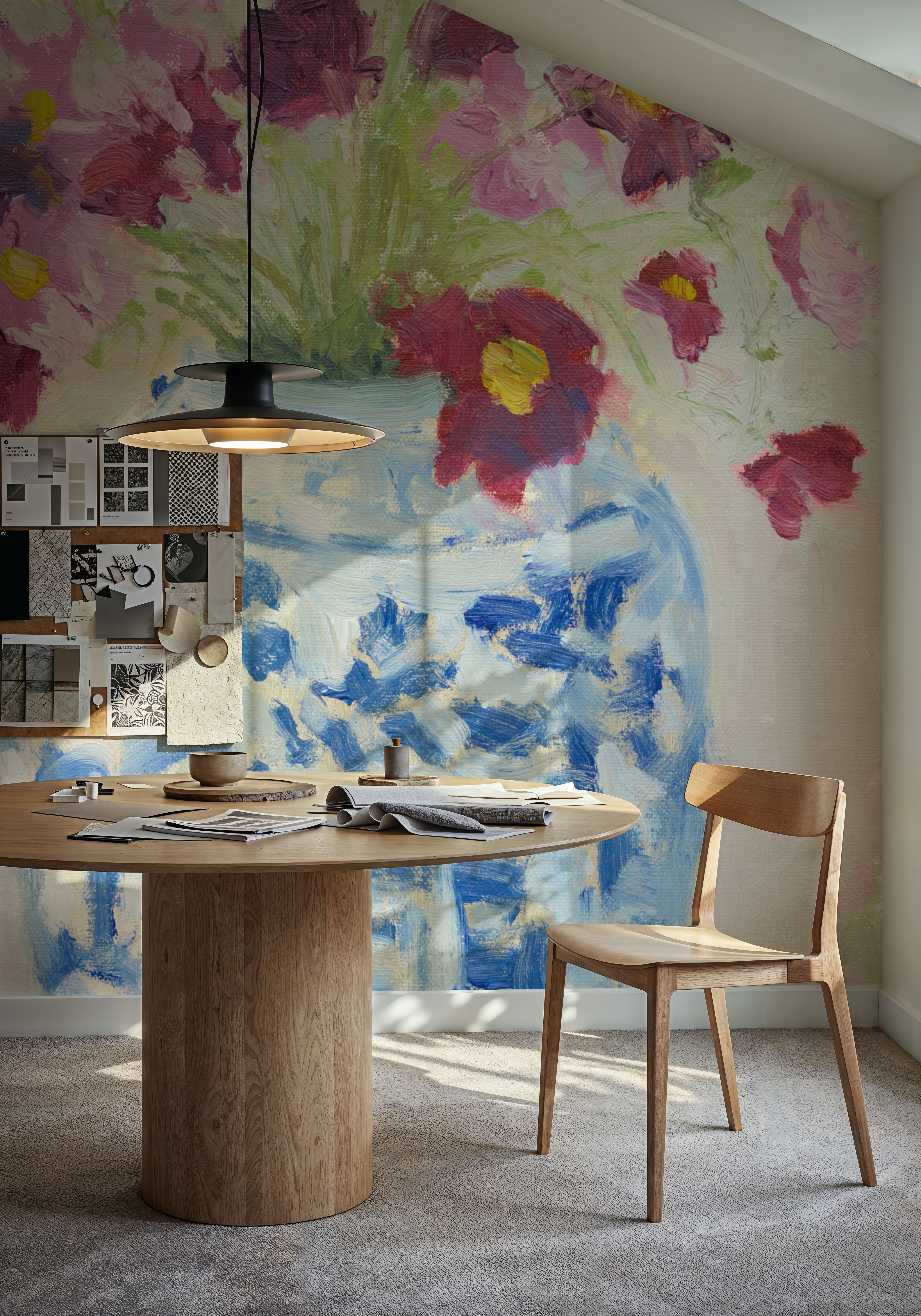 Cosmos in Chinoiserie Pot