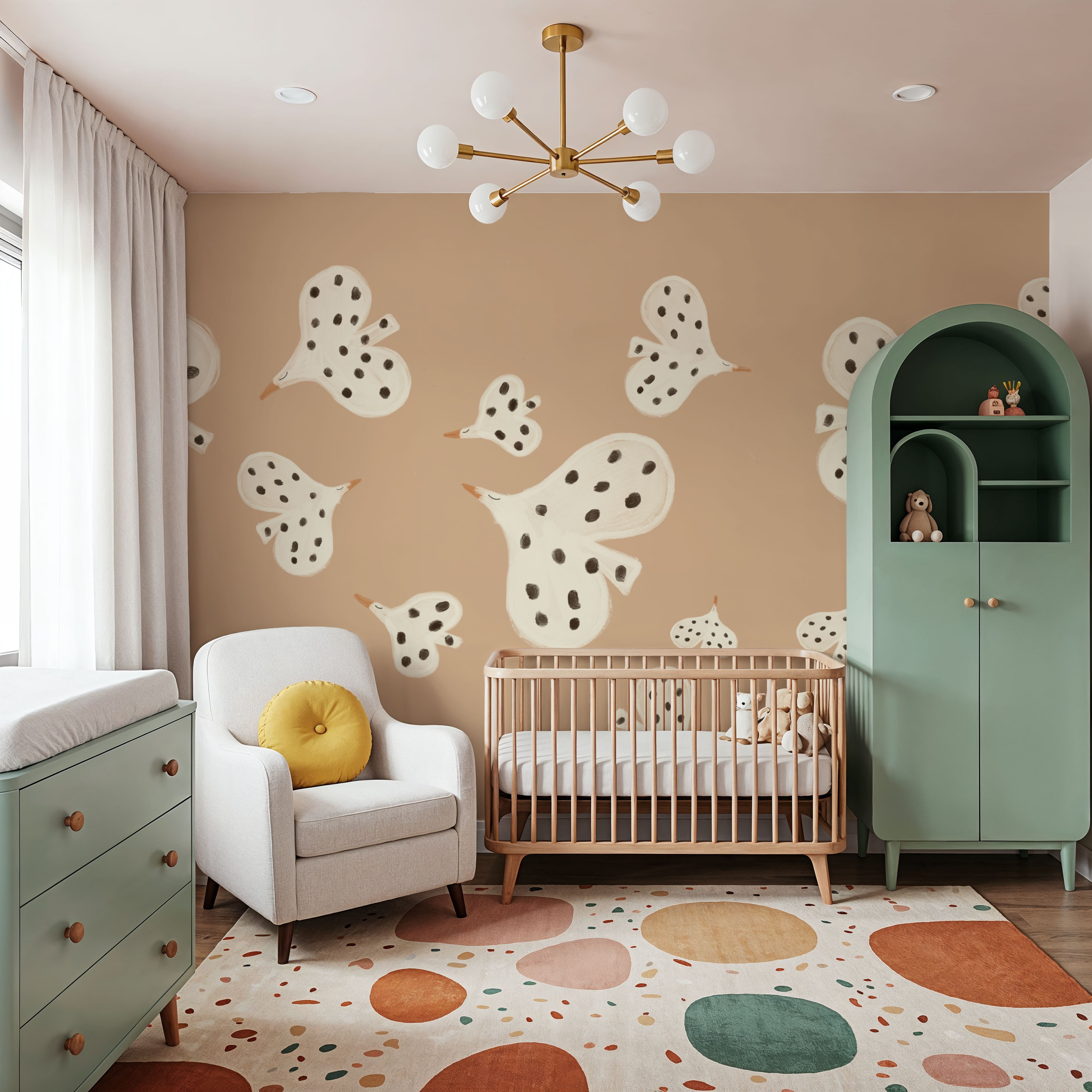 Birds Flying High, Peach