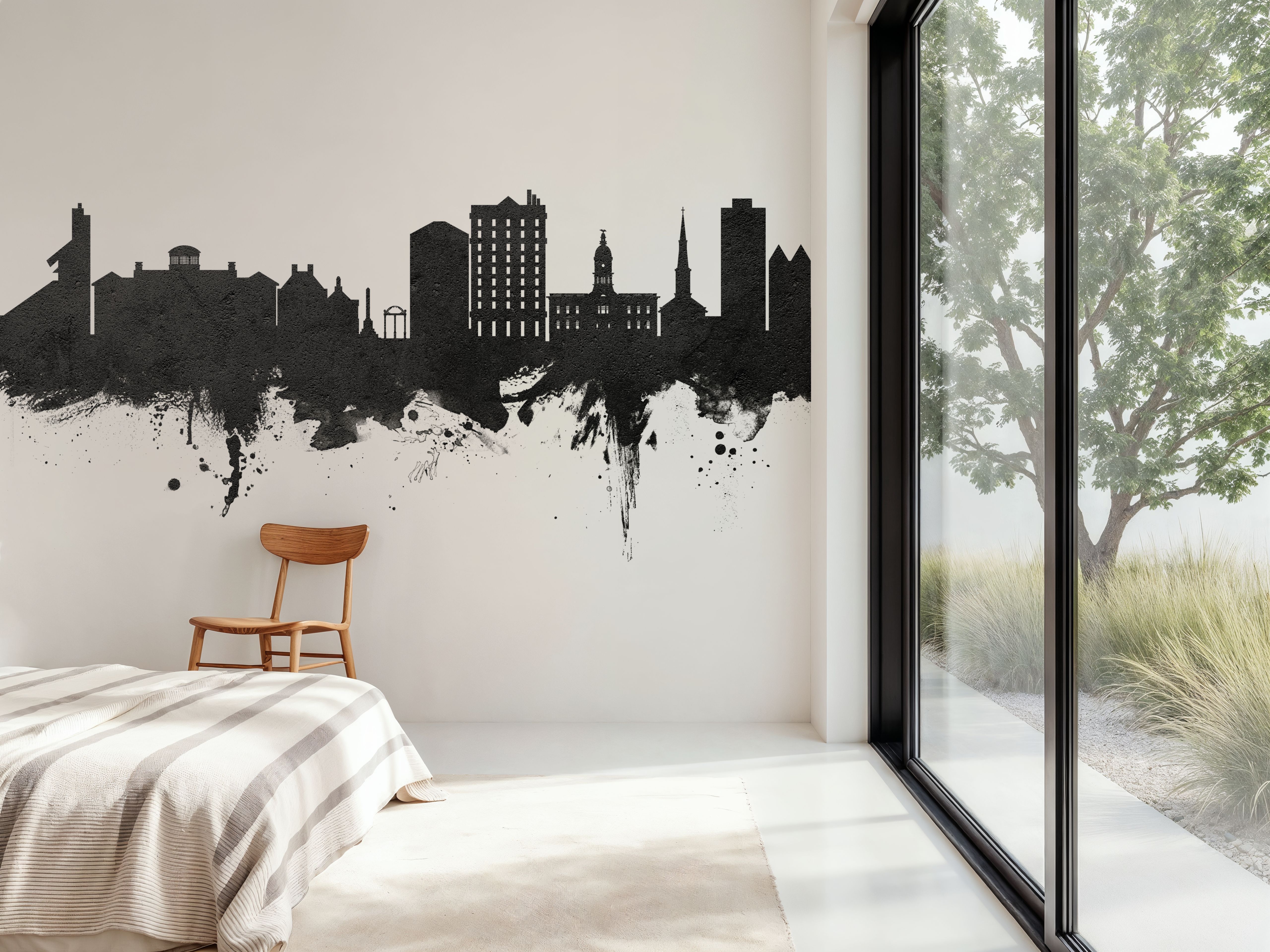 Athens Georgia Skyline Black & White