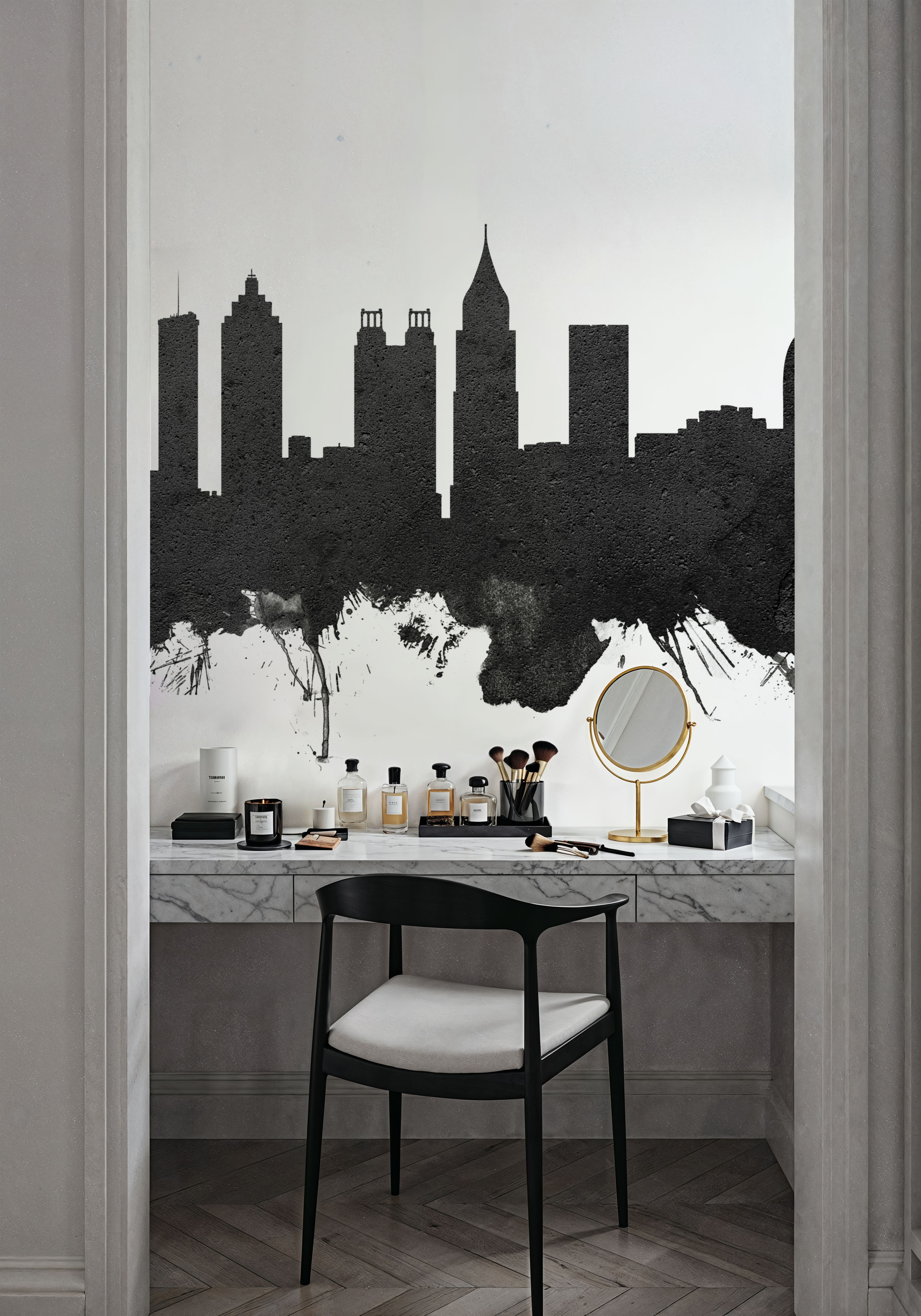 Atlanta Georgia Skyline Black & White