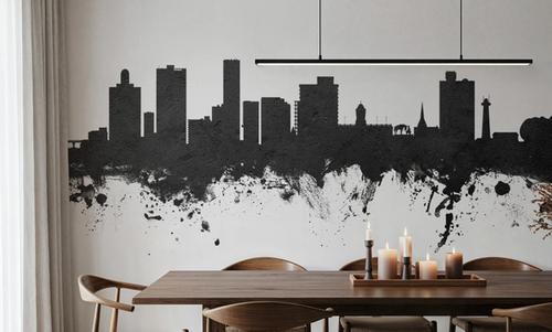 Port Elizabeth South Africa Skyline Black & White