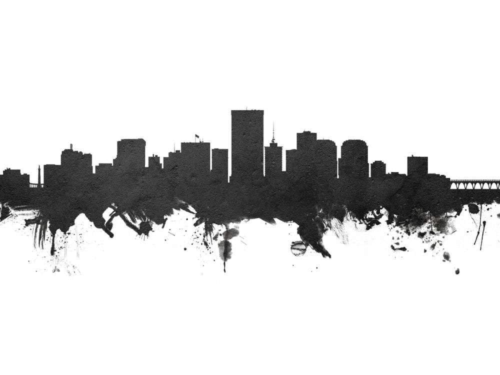 Richmond Virginia Skyline Black & White