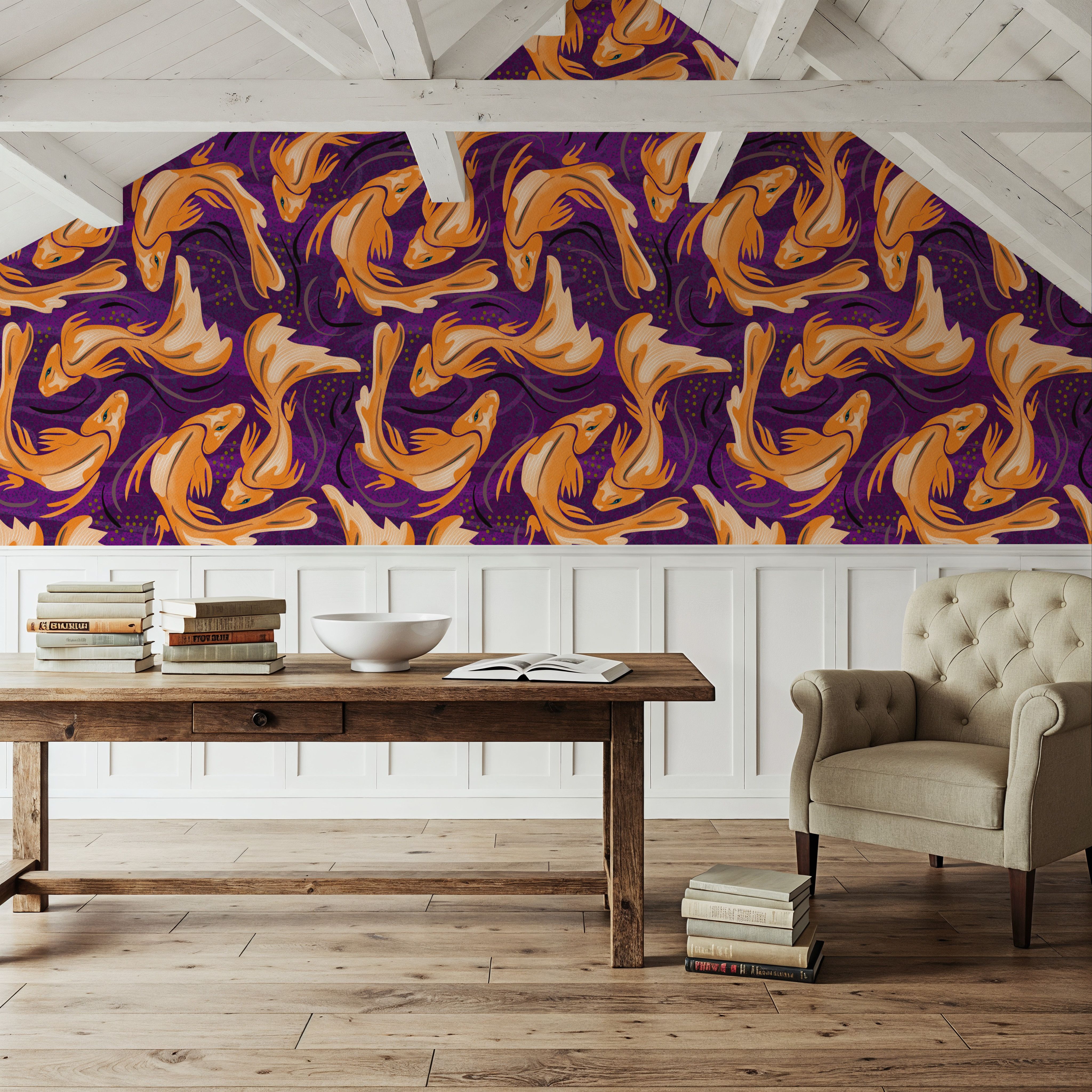 Koi Fish, Purple