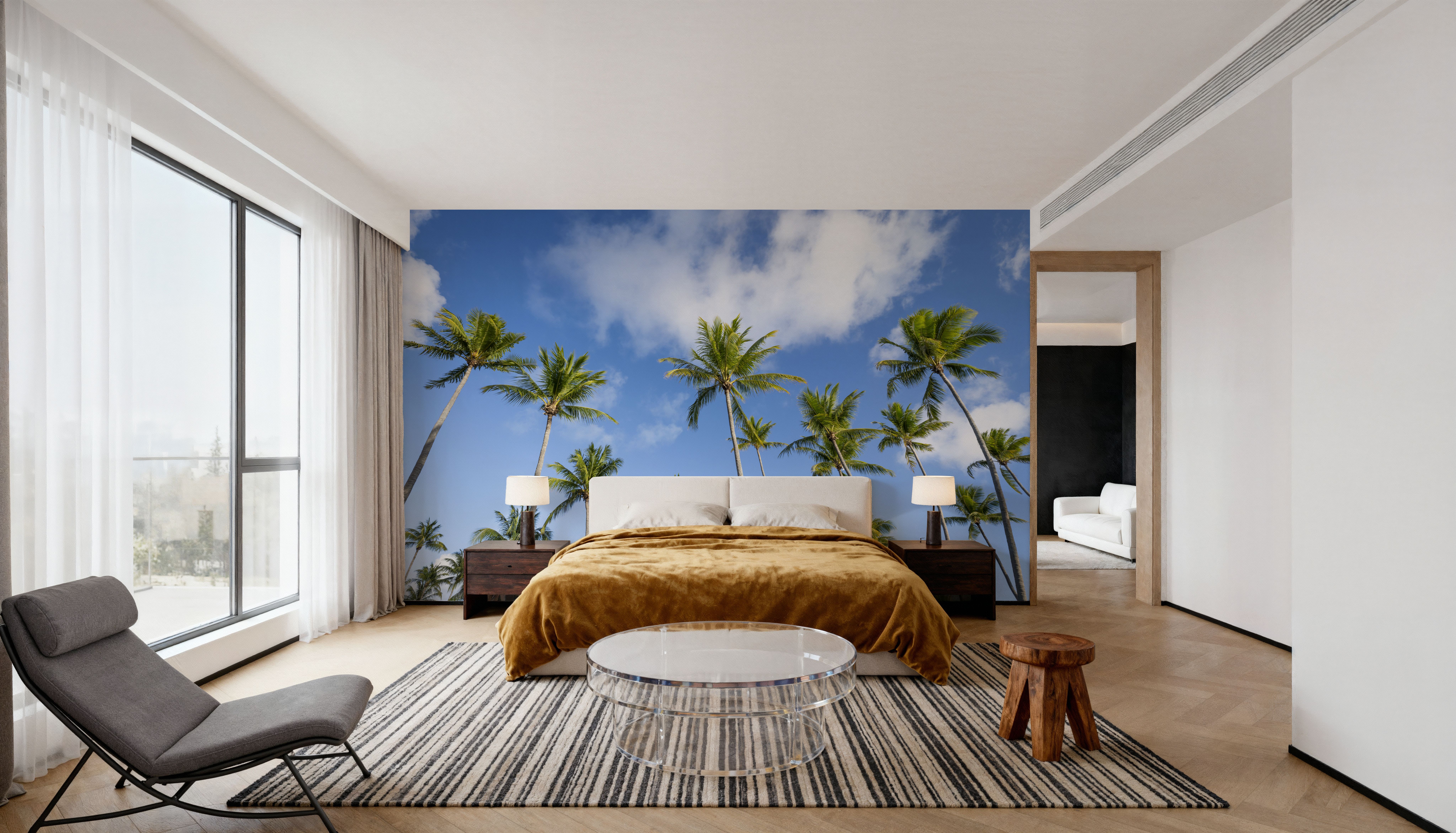 Strecthing Palm Trees