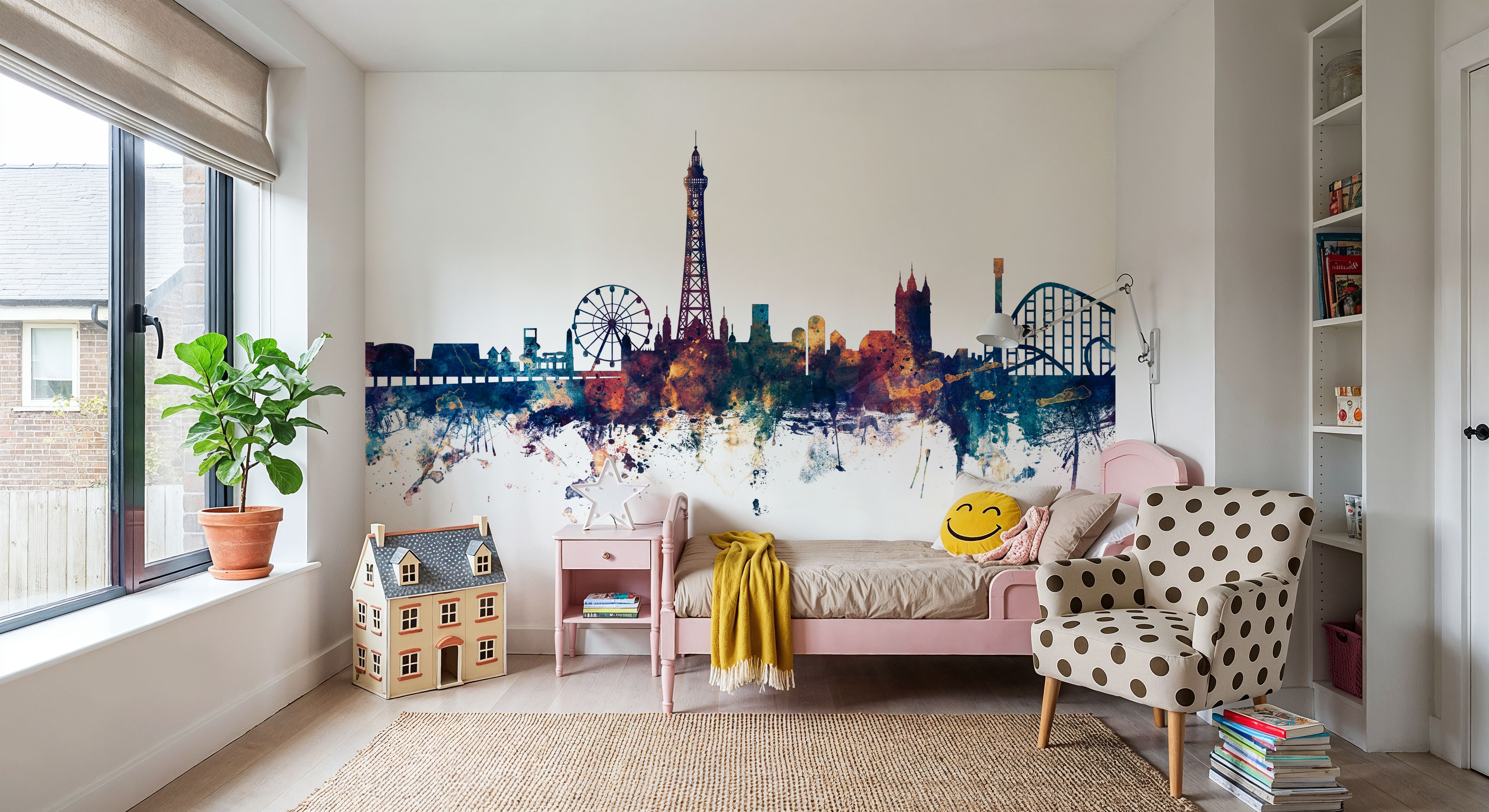 Blackpool England Skyline Blue & Bronze