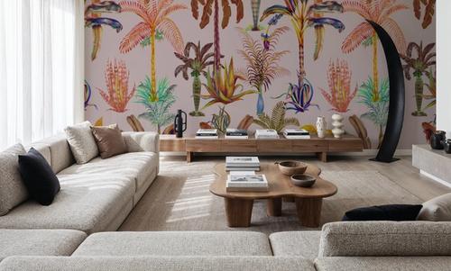 Statement Palms, Light Pink