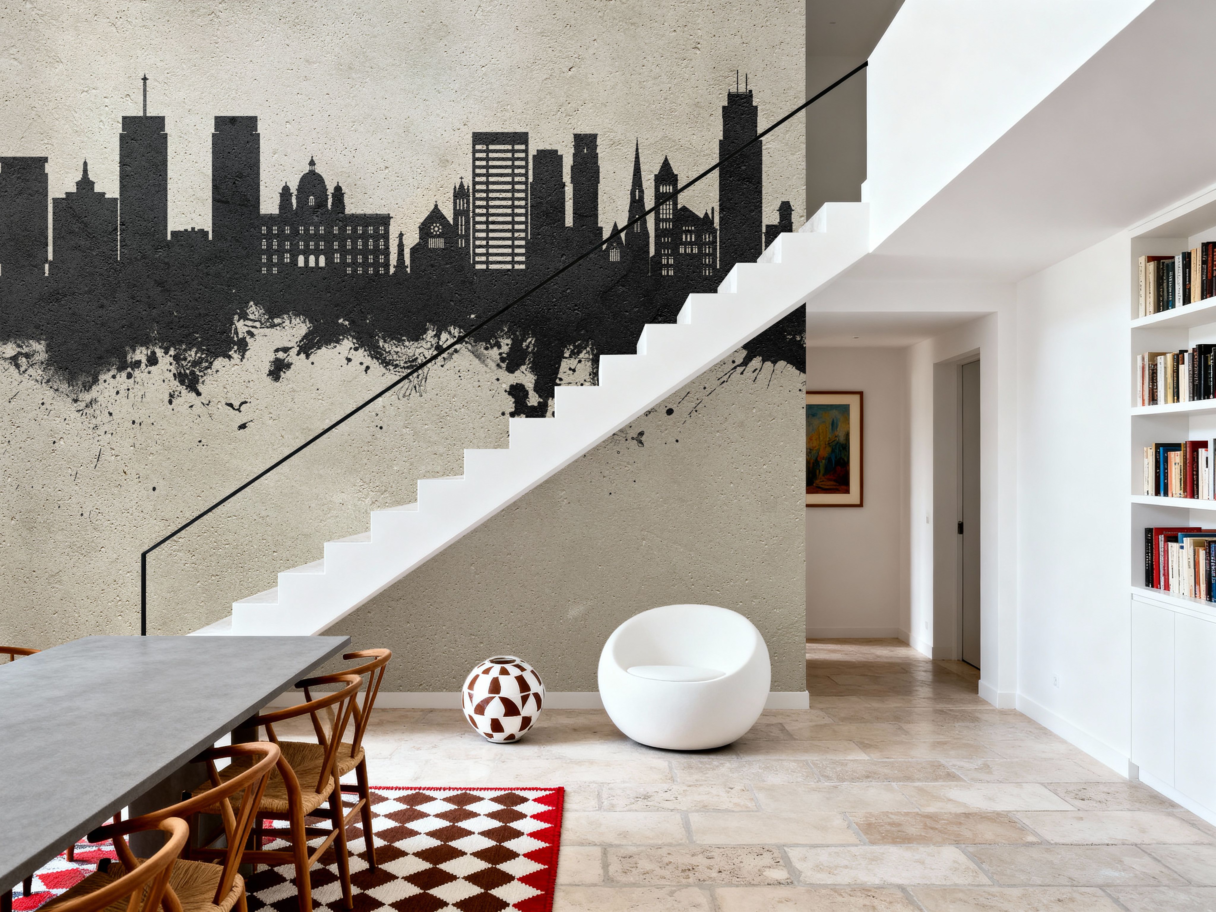 Syracuse New York Skyline Concrete, Wallpaper