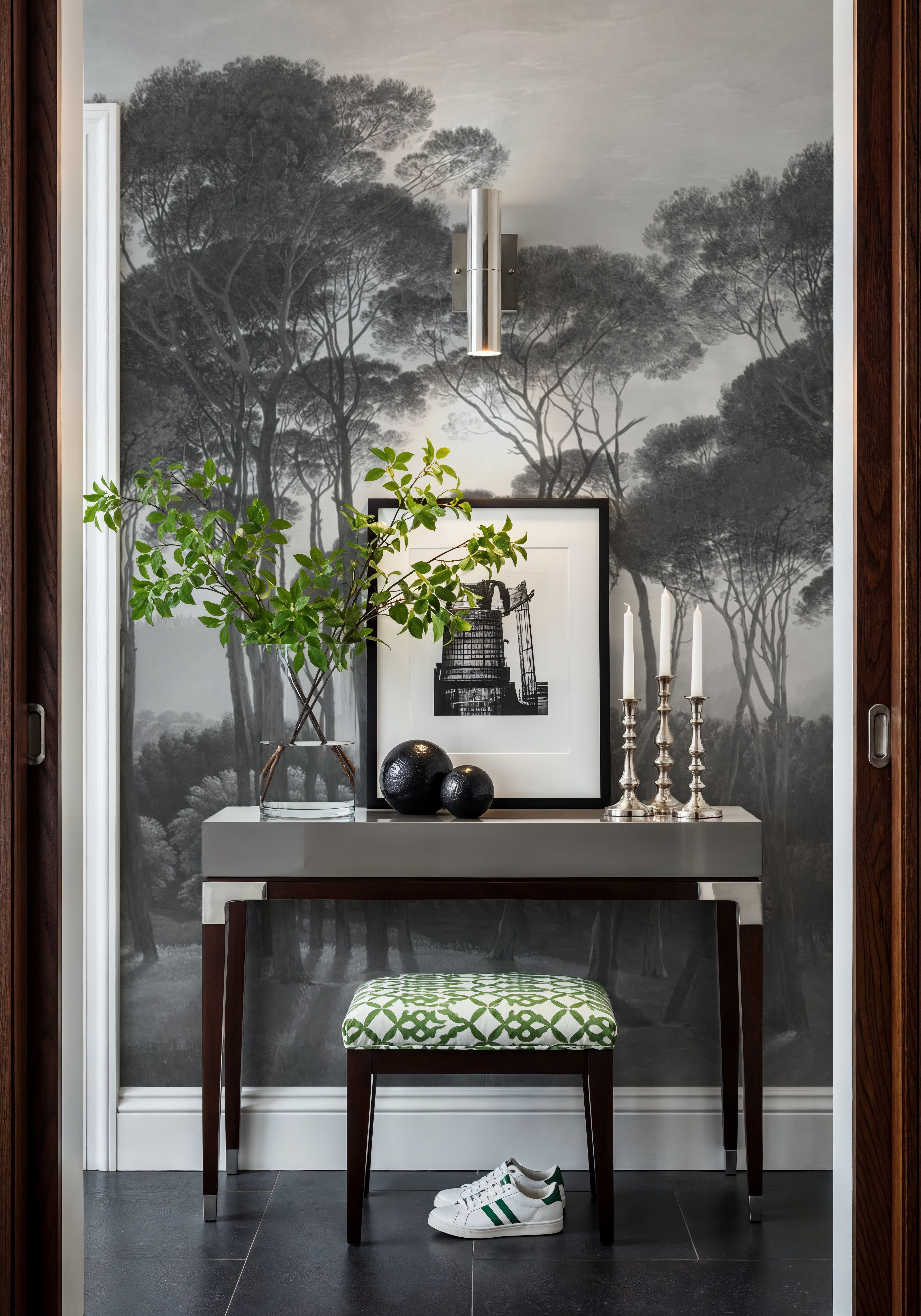 Mediterranean Pine Landscape, Gray