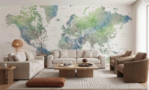World Map Cities - Declan