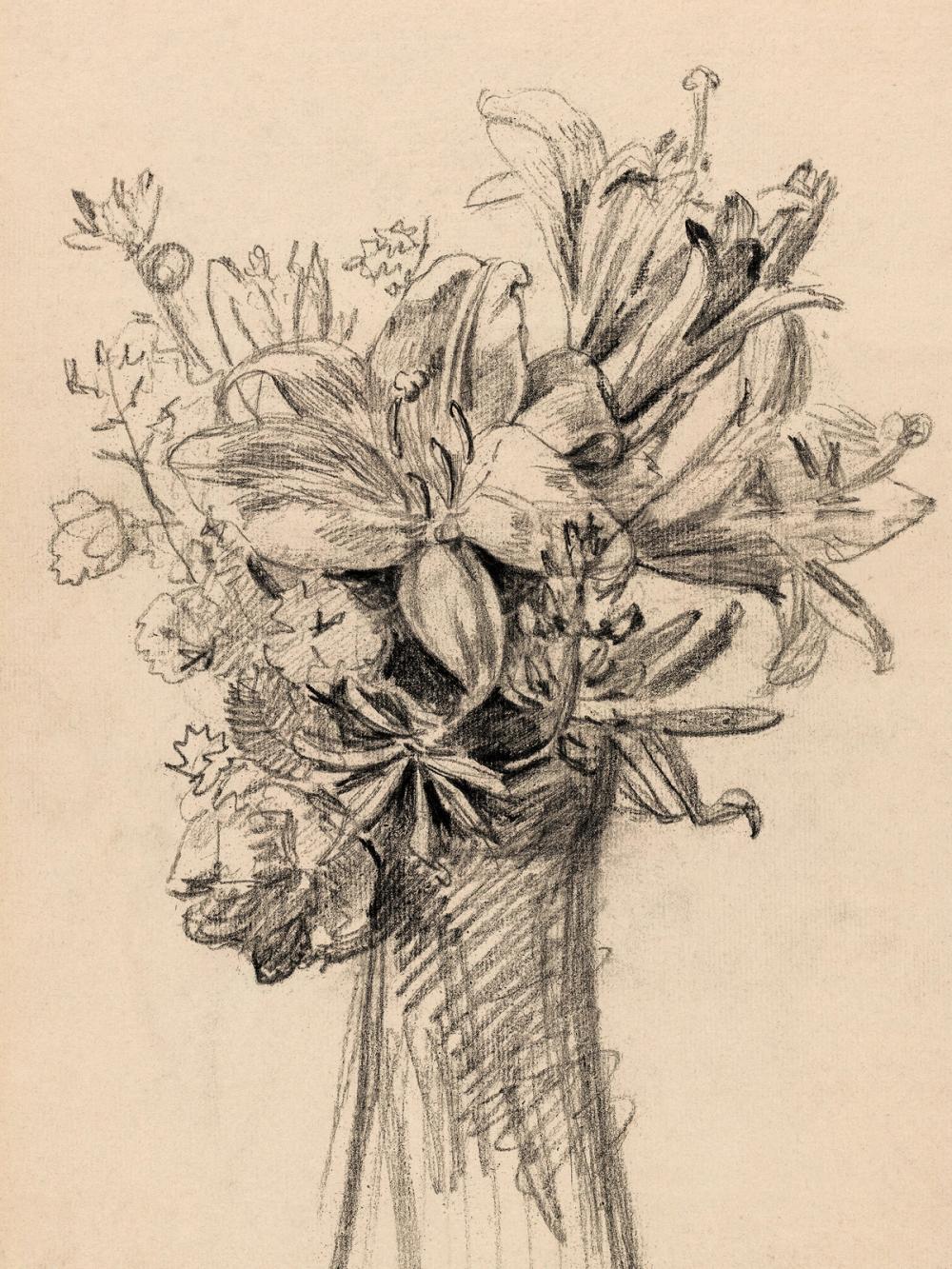Flowers In a Vase Sketch