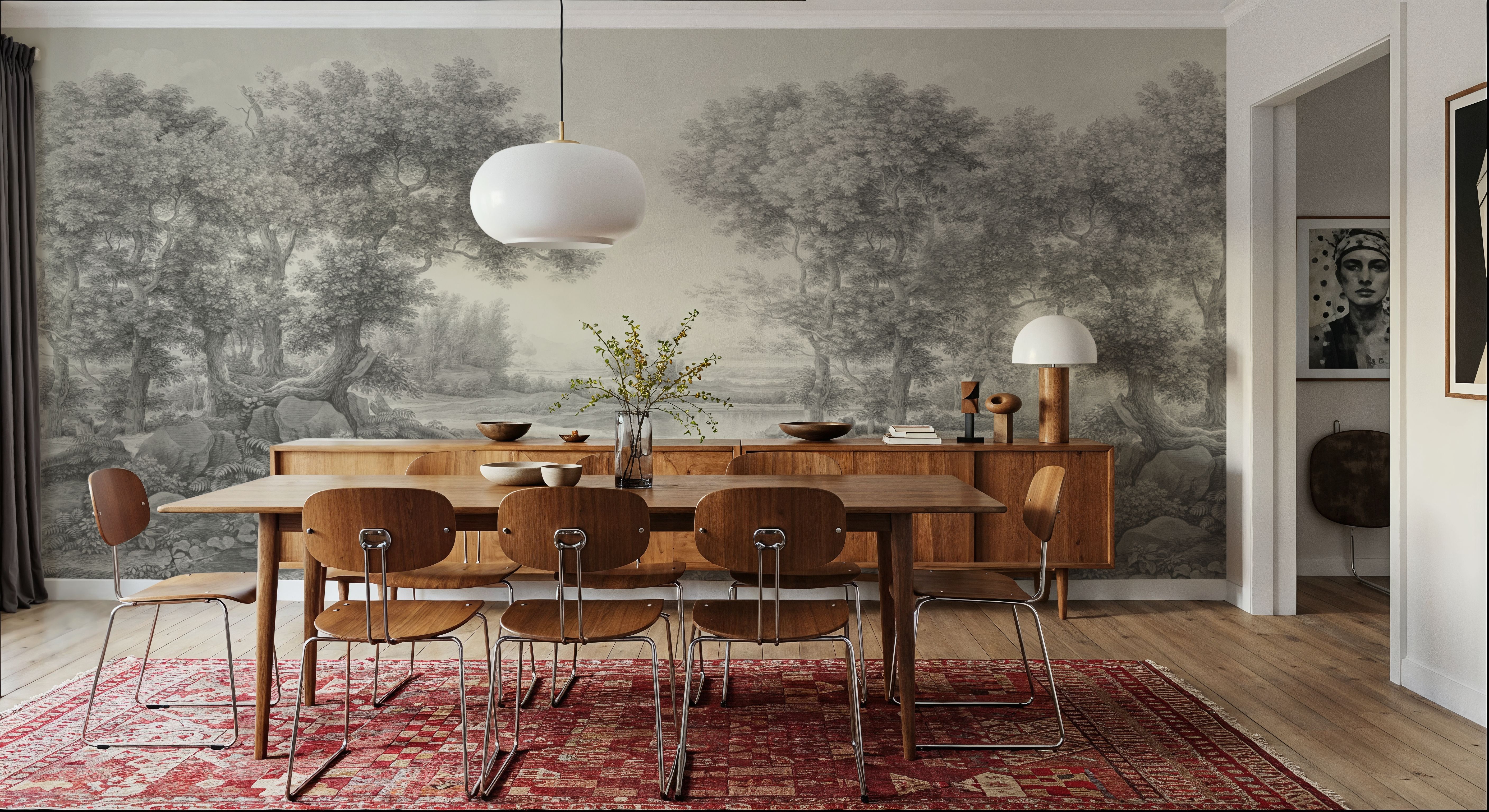 Riverbank Oak Landscape, Argent