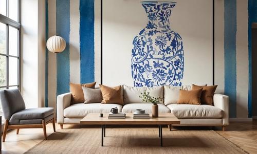 Chinoiserie Vase II Stripes