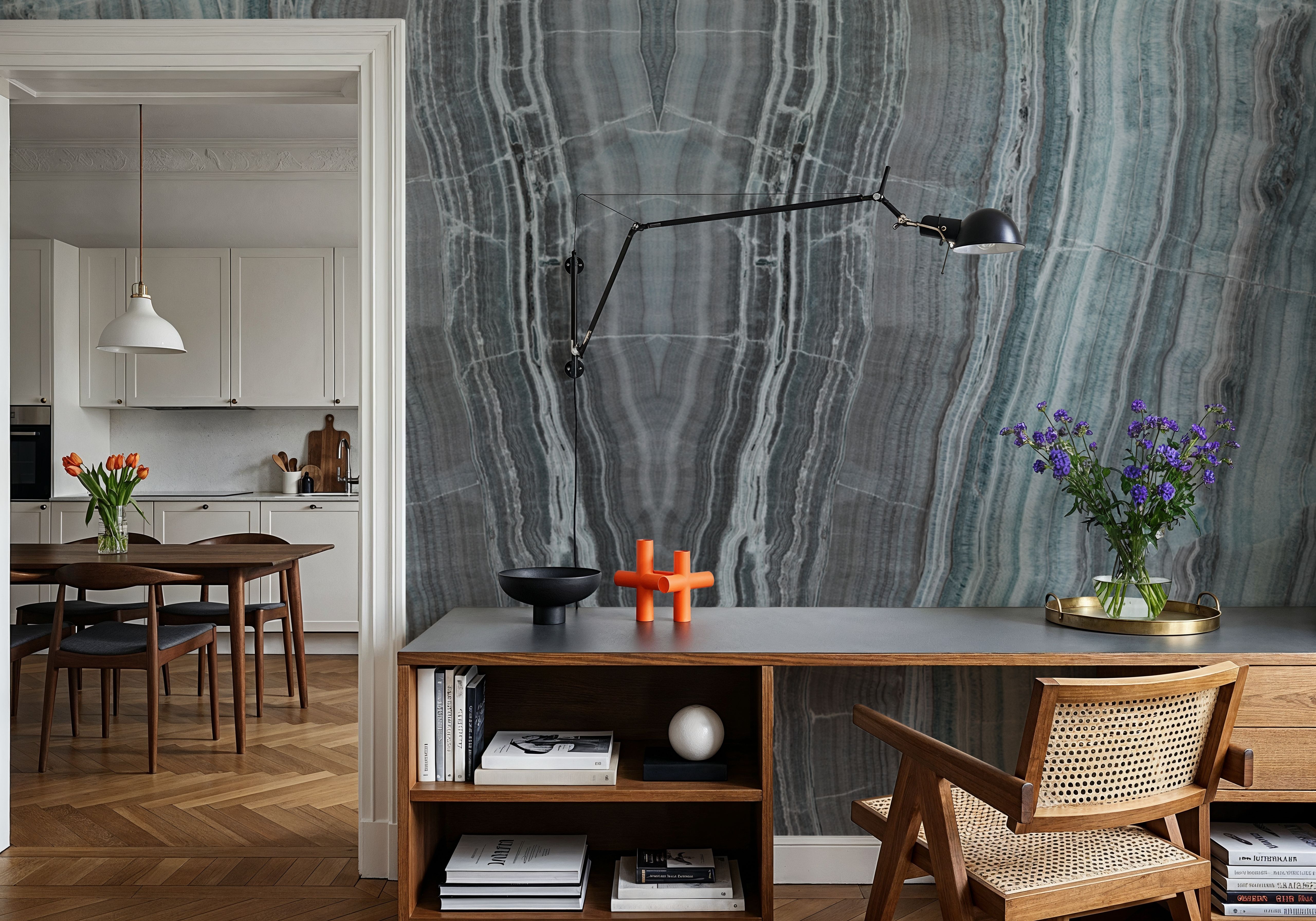 Onyx Mirage Bookmatched, Teal