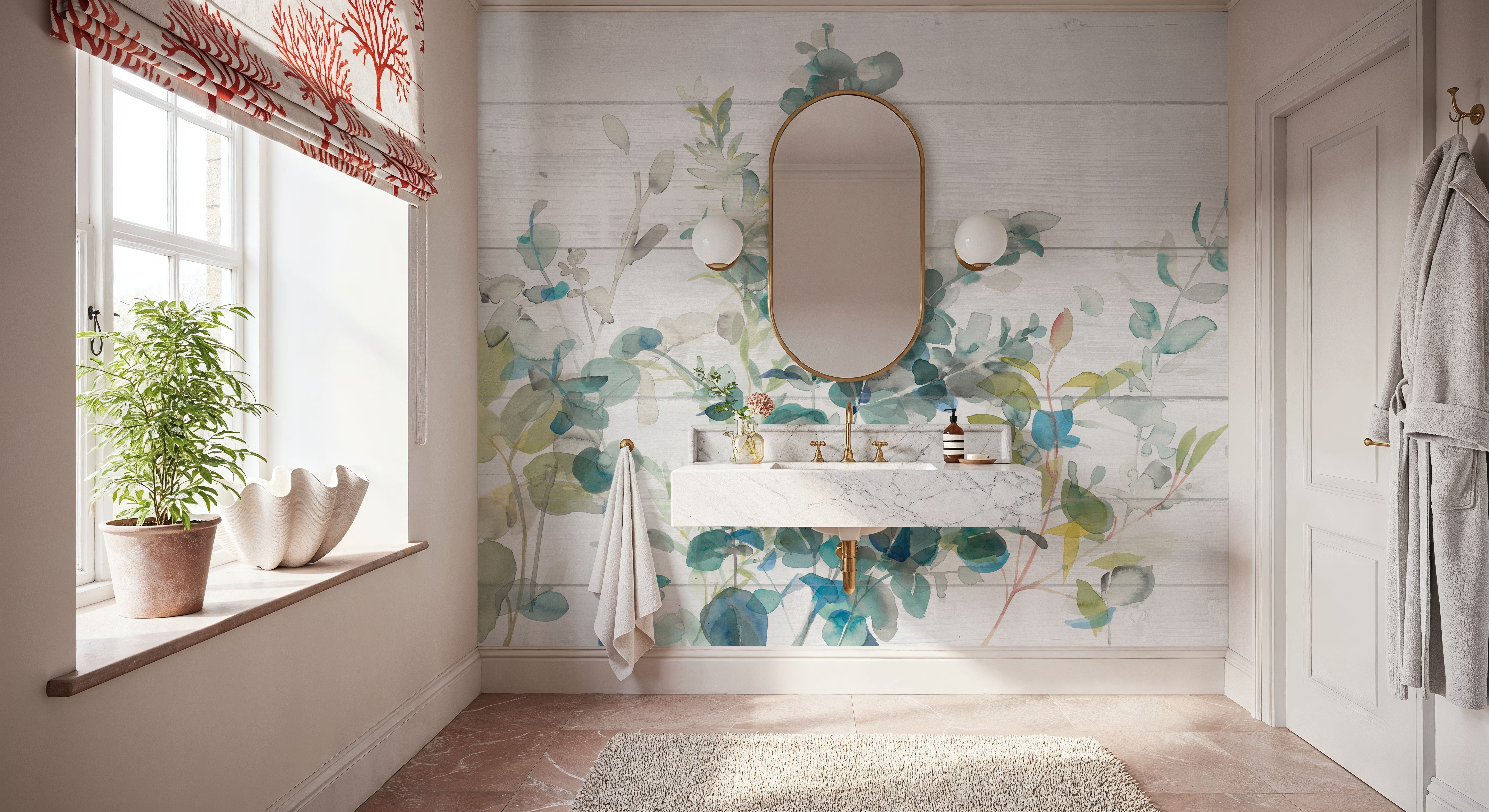 Eucalyptus I on Shiplap, Tapeten