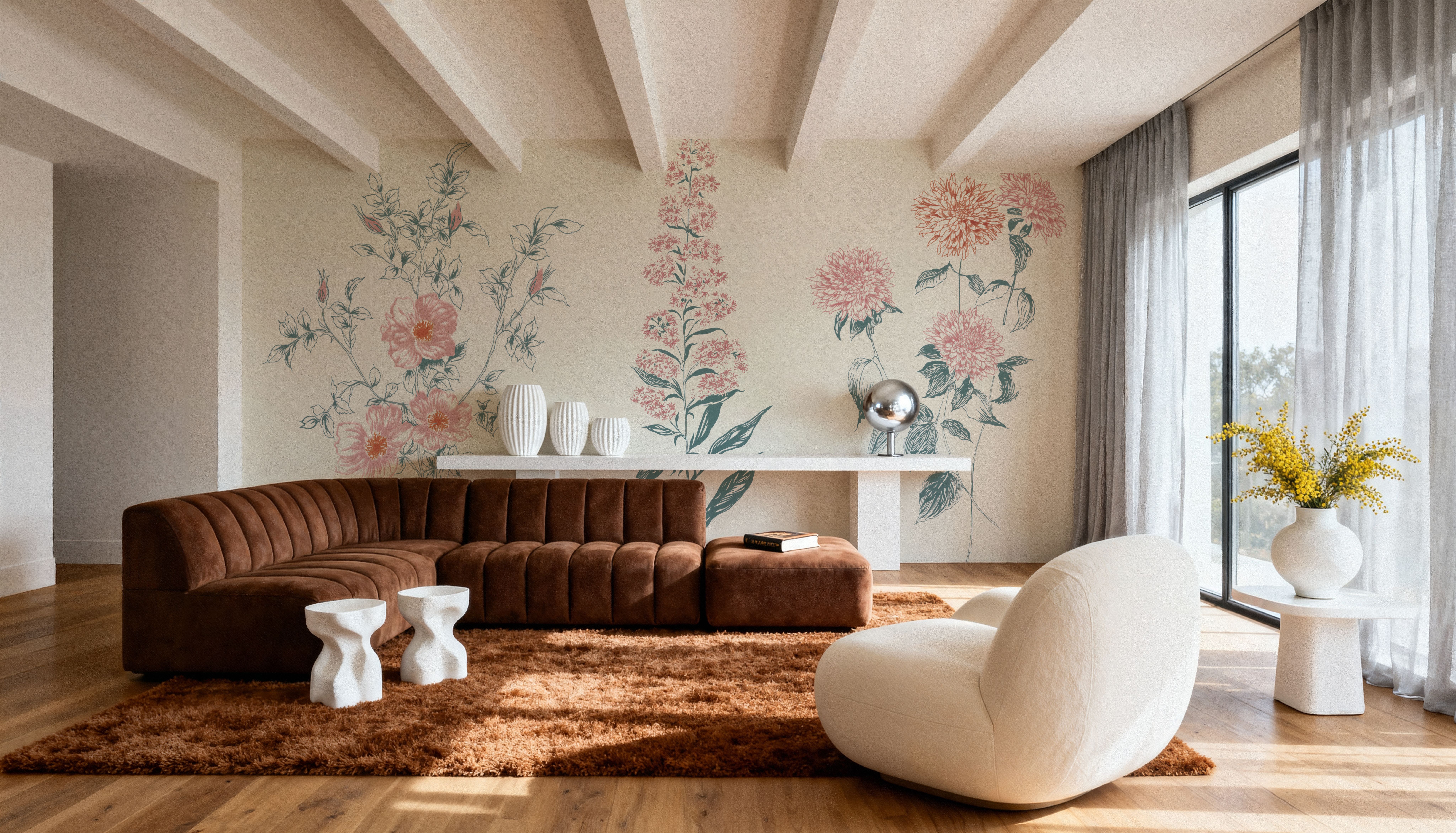 Flowers on White X