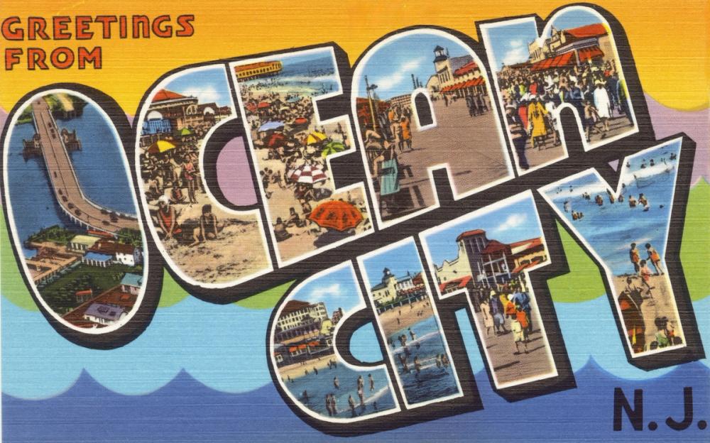 Greetings from Ocean City - Screenprint Postcard