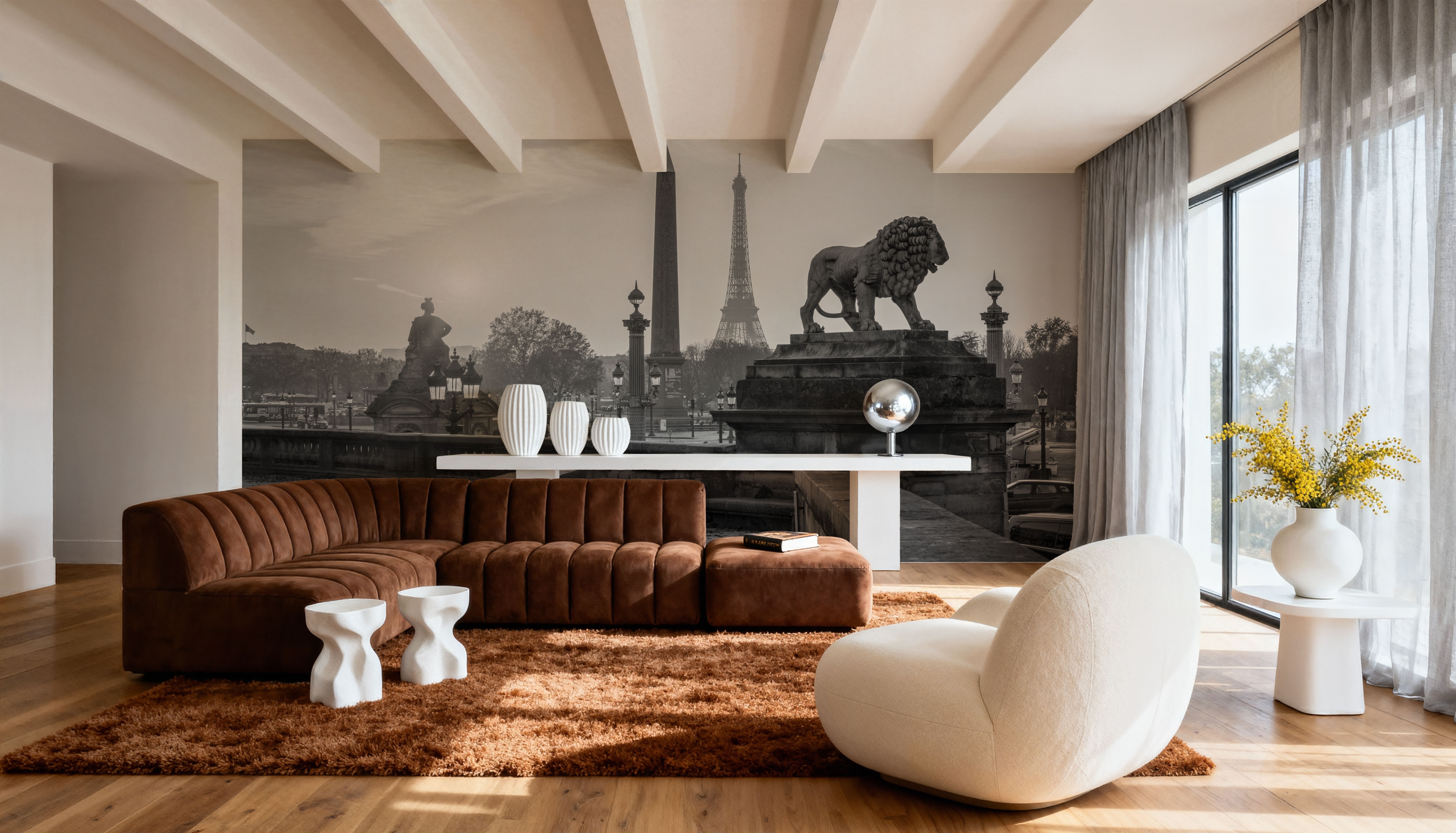 Place de la Concorde at Sunset BW