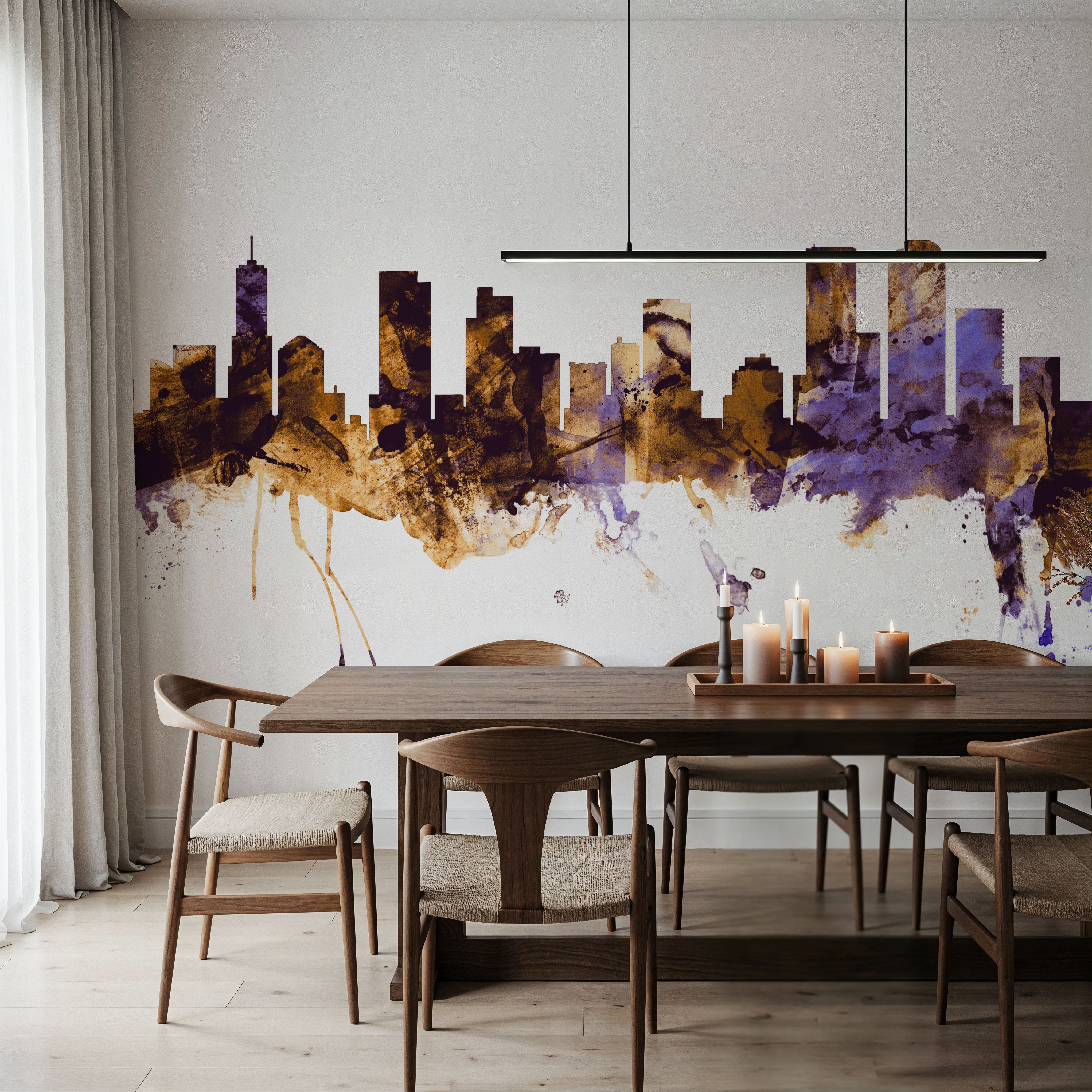 Denver Skyline Purple & Gold