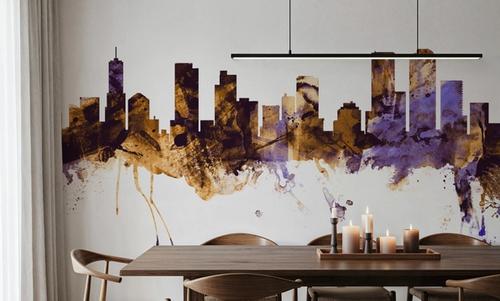 Denver Skyline Purple & Gold