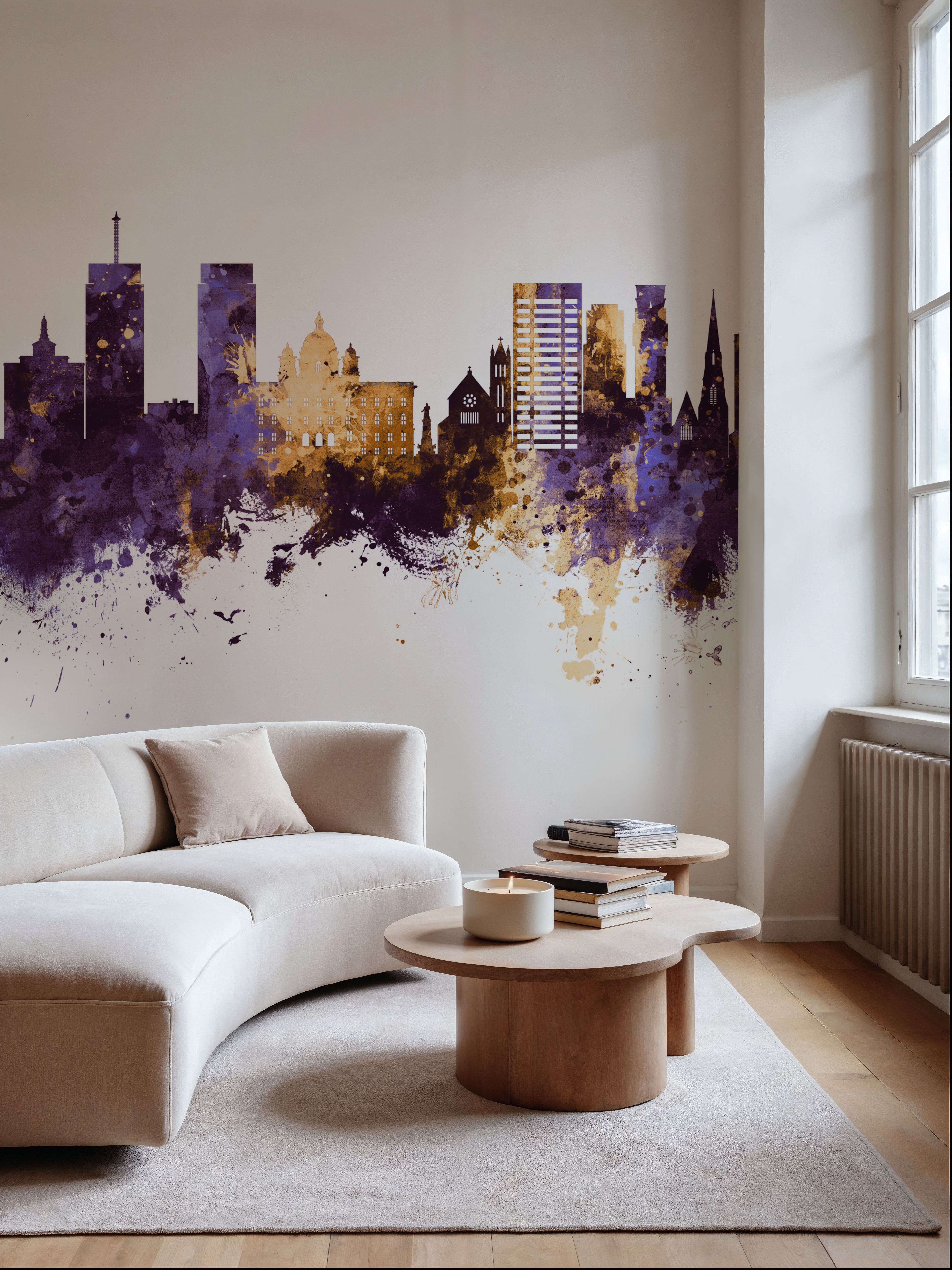 Syracuse New York Skyline Purple & Gold