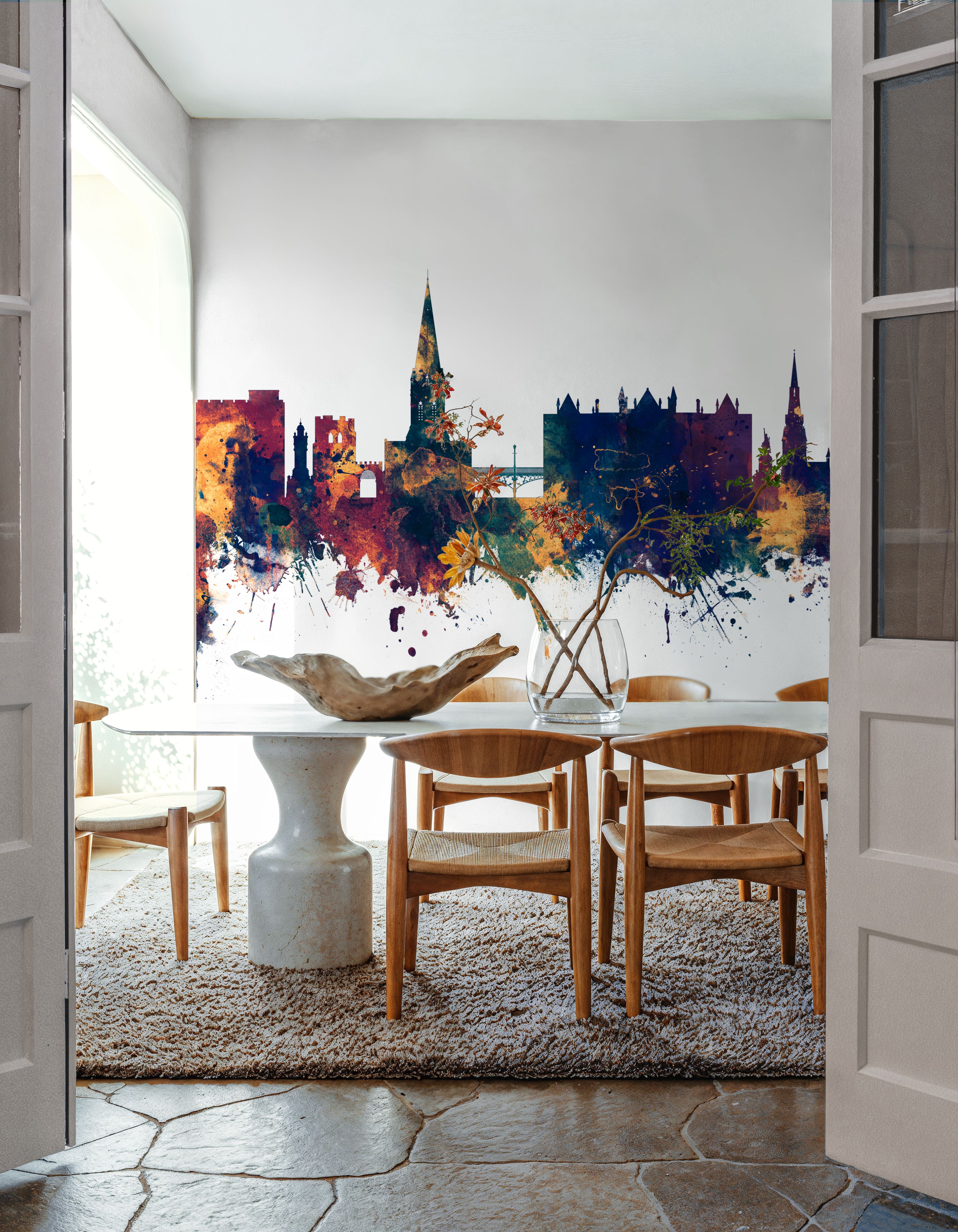 Exeter England Skyline Blue & Bronze