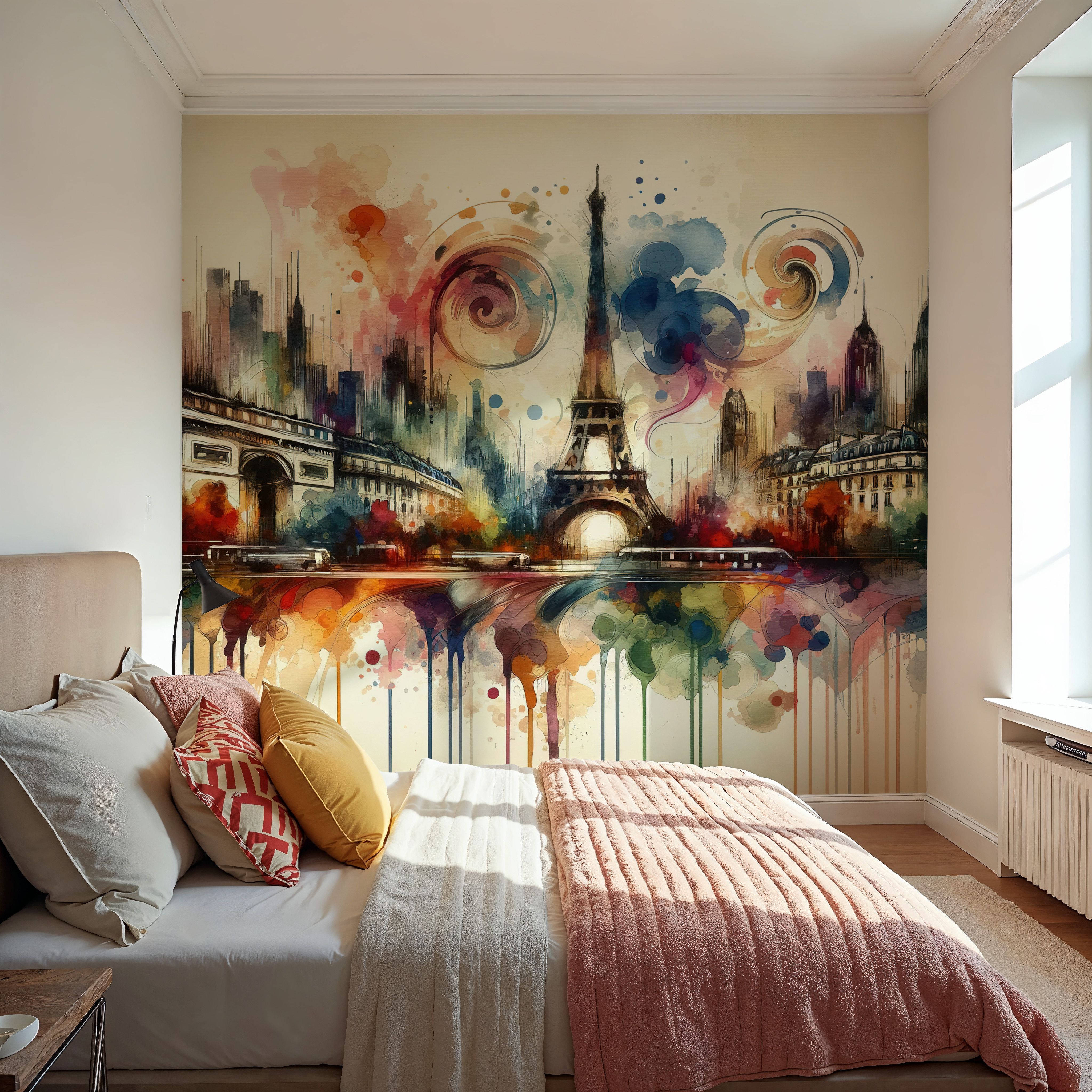 Watercolor Skyline Paris I
