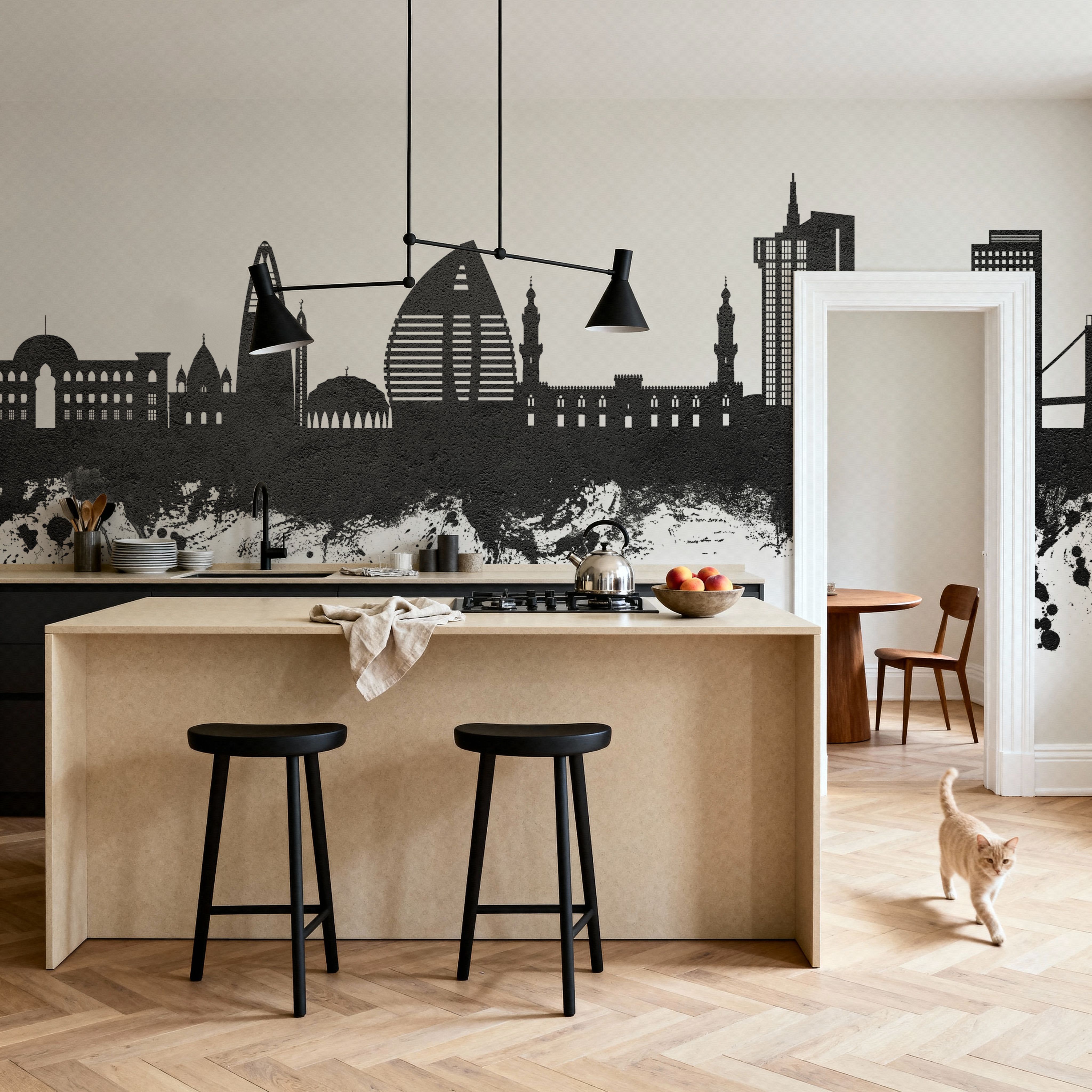 Khartoum Sudan Skyline Black & White