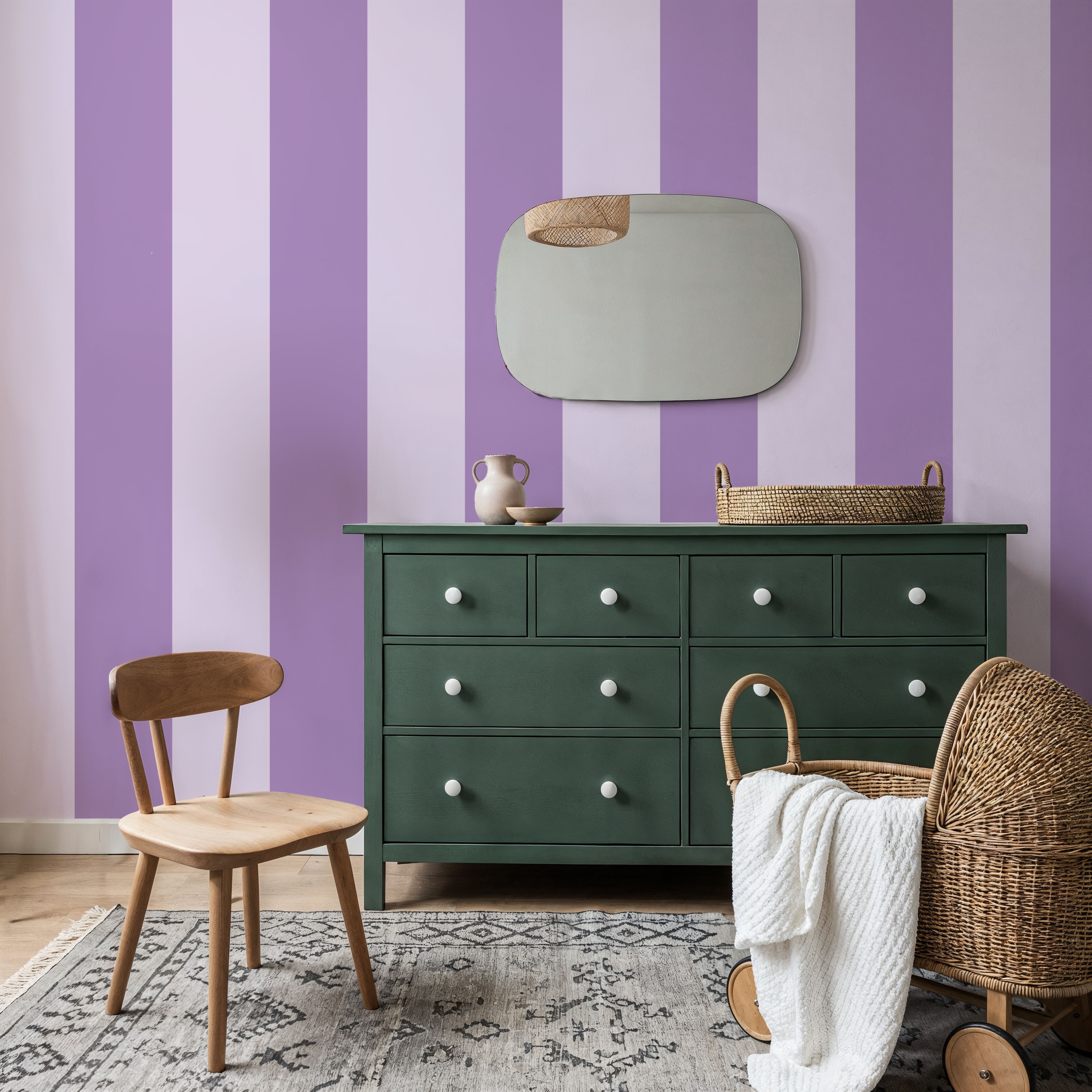 Circus Stripes, Purple on Purple
