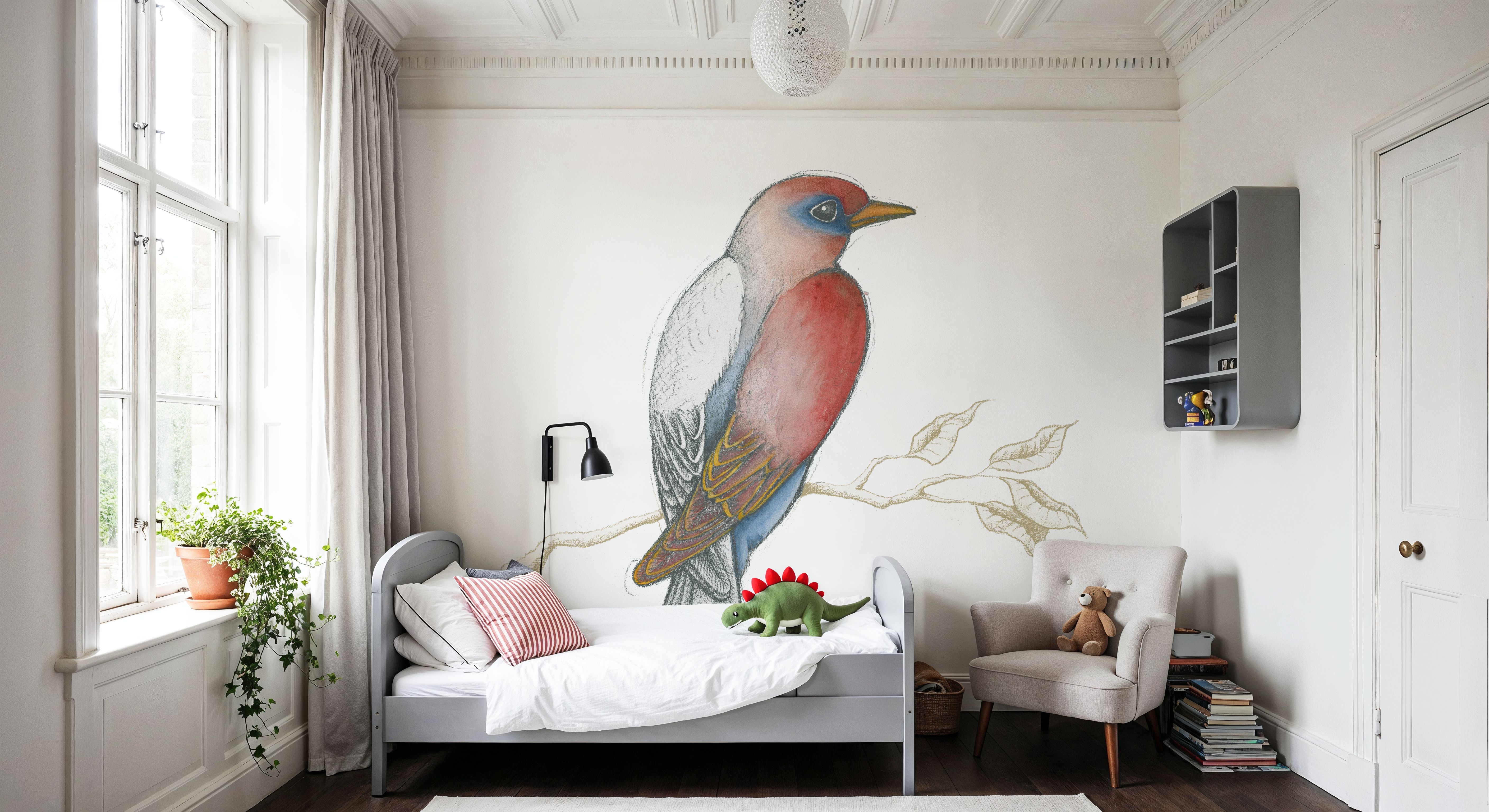 Arts and Crafts Birds I on White