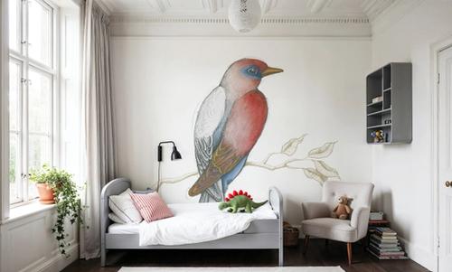 Arts and Crafts Birds I on White