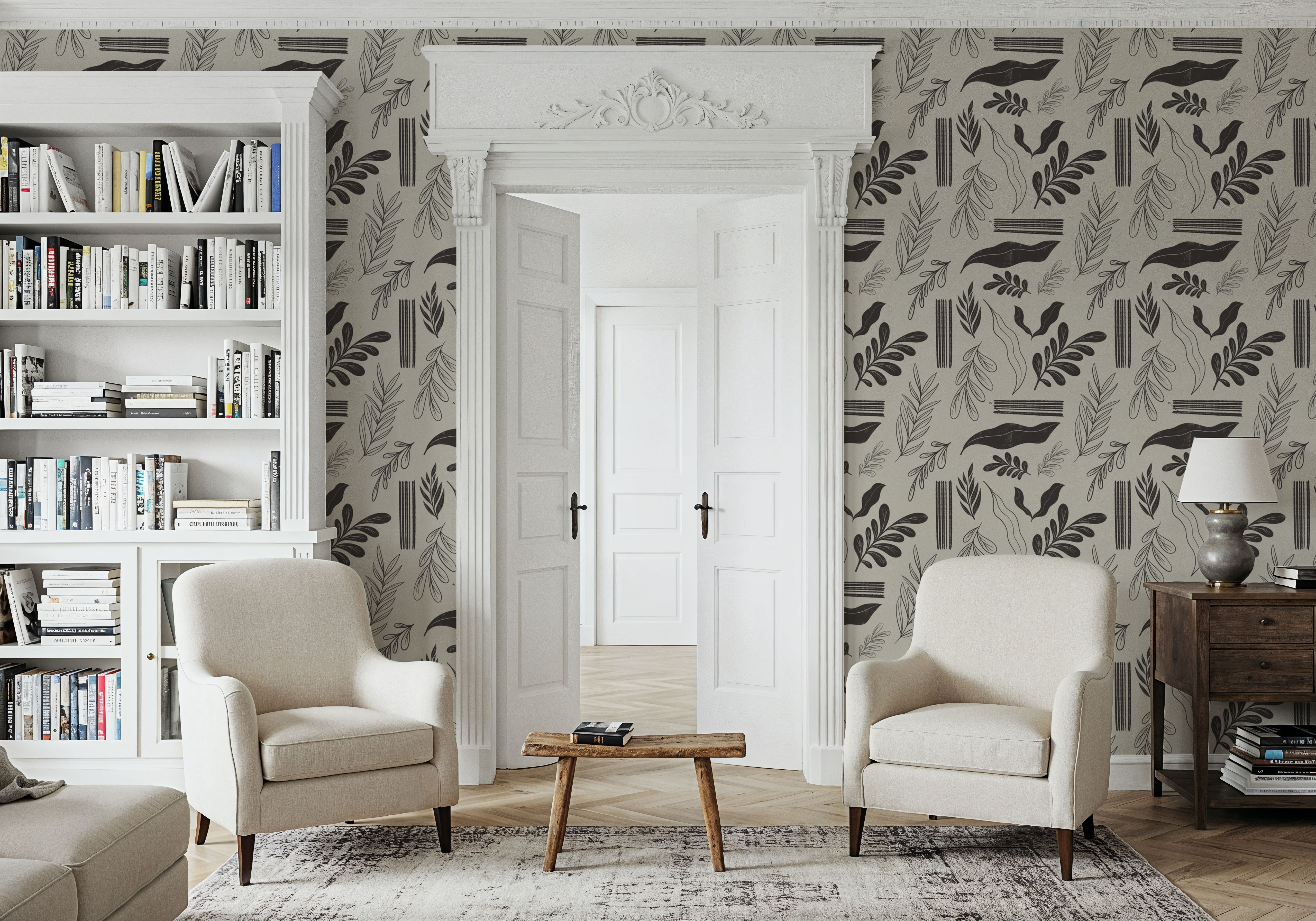Autumn Leaves Dark Gray