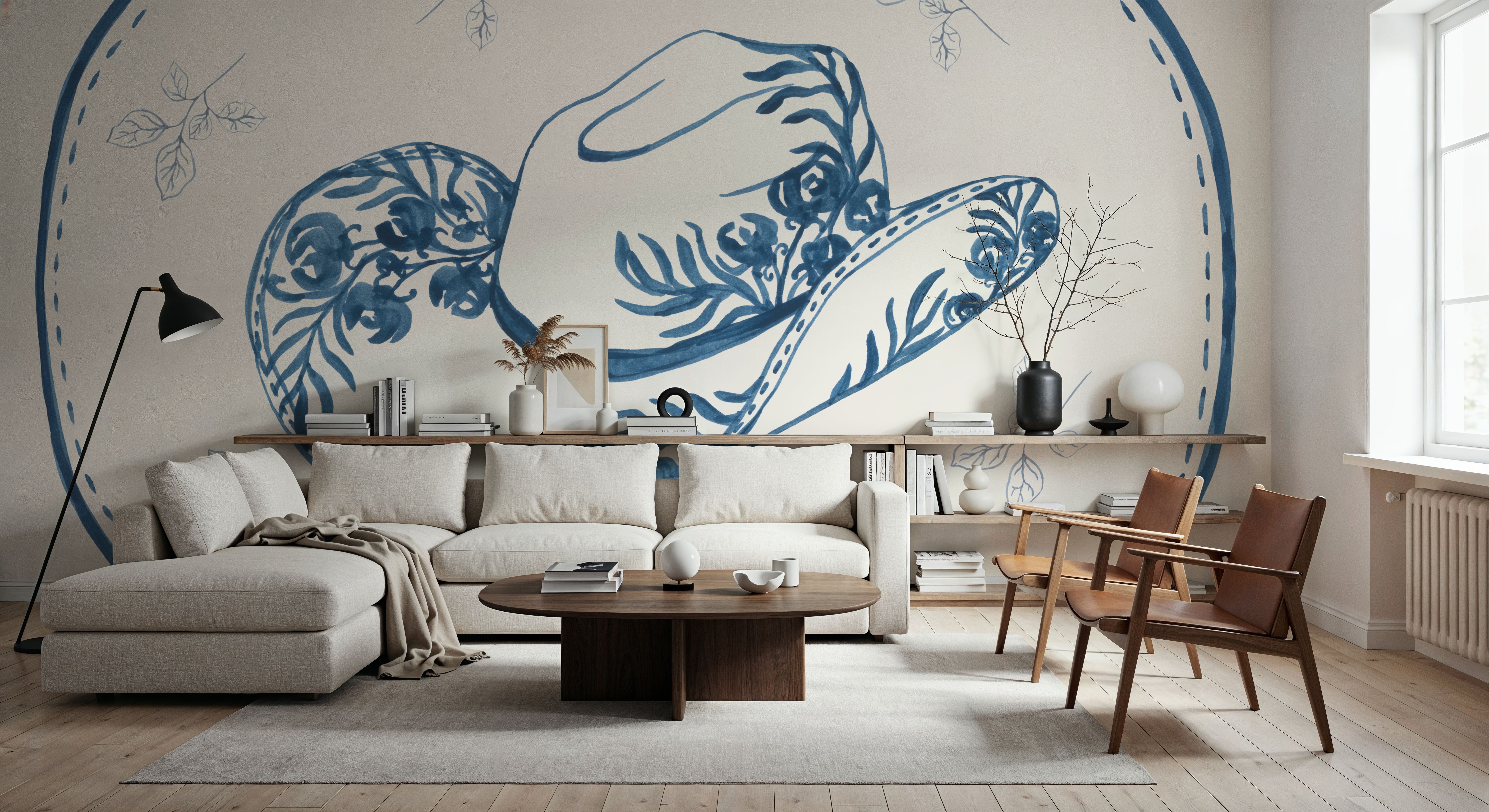 Chinoiserie Cowgirl III, Papel pintado