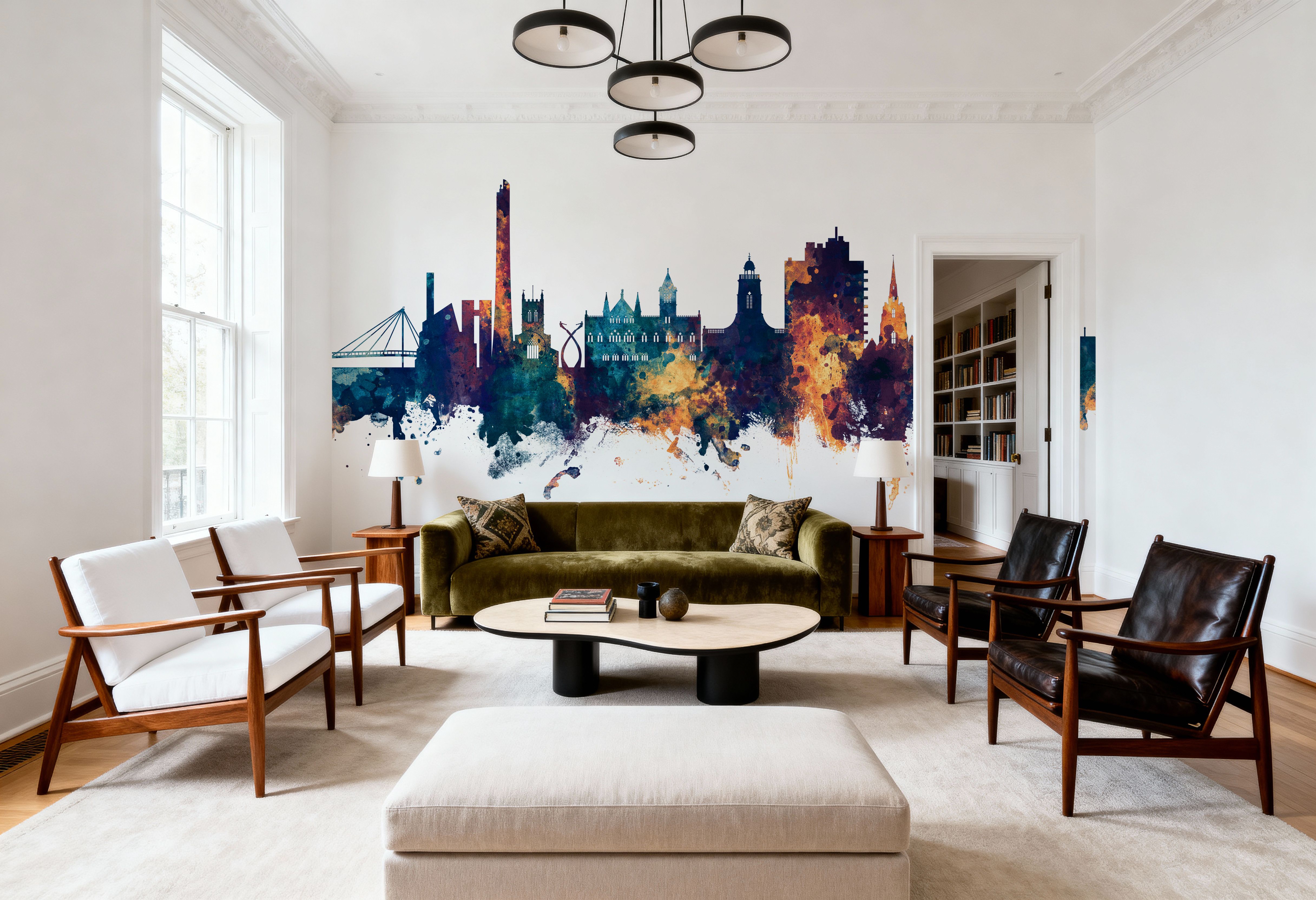 Northampton England Skyline Blue & Bronze