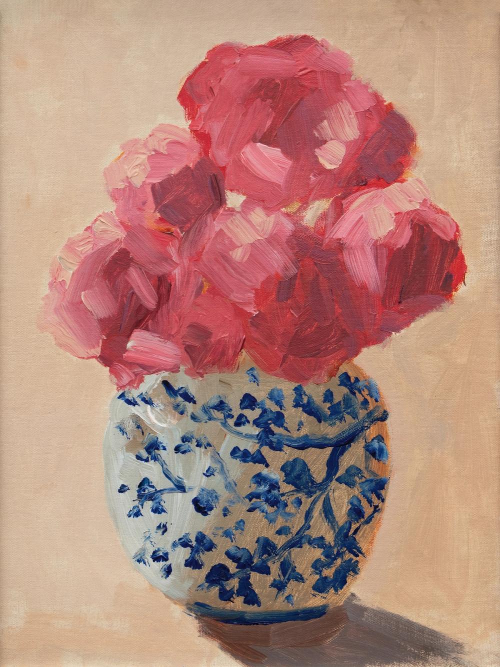 Peonies in Chinoiserie Vase