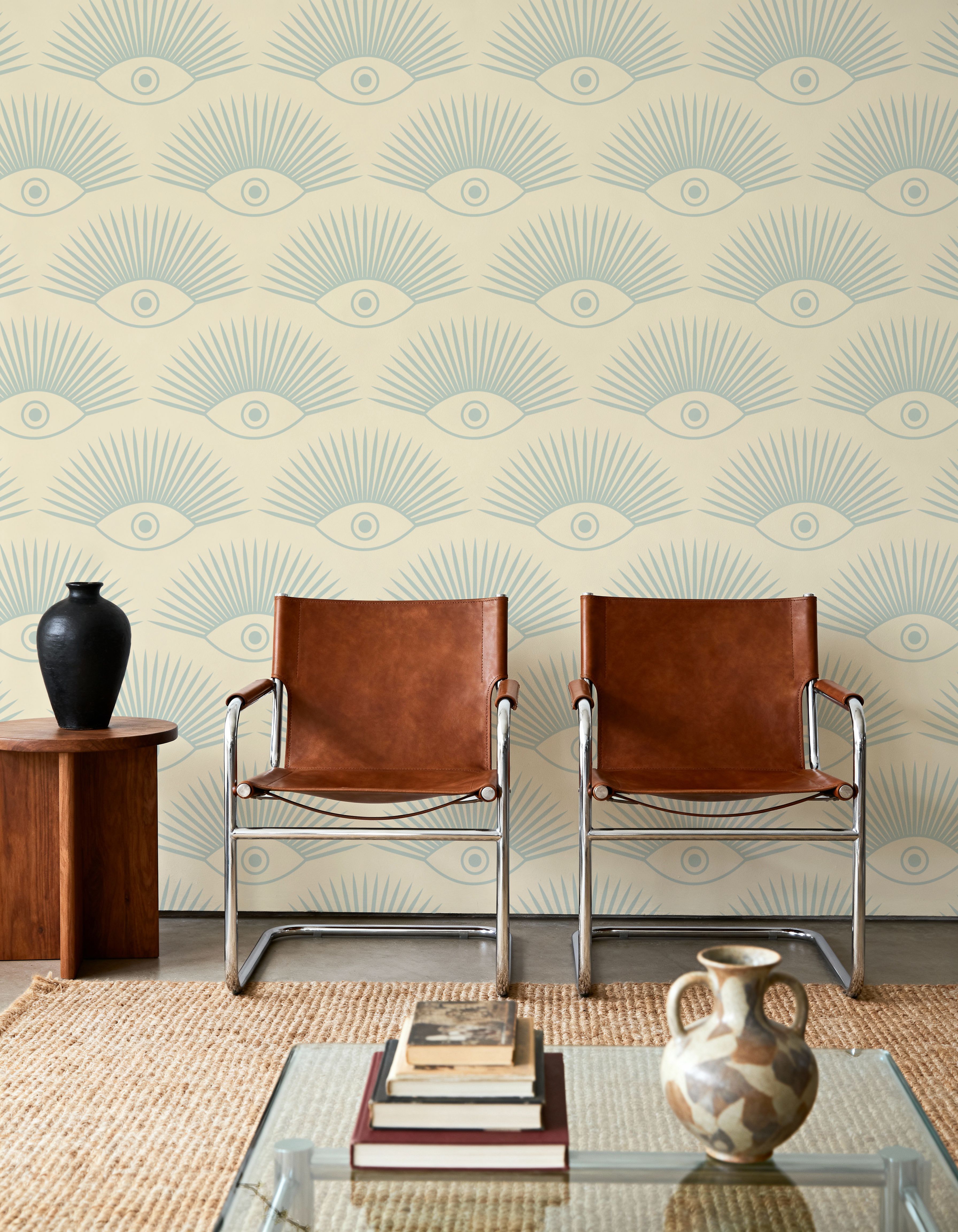 Art Deco Eye, Sky Blue