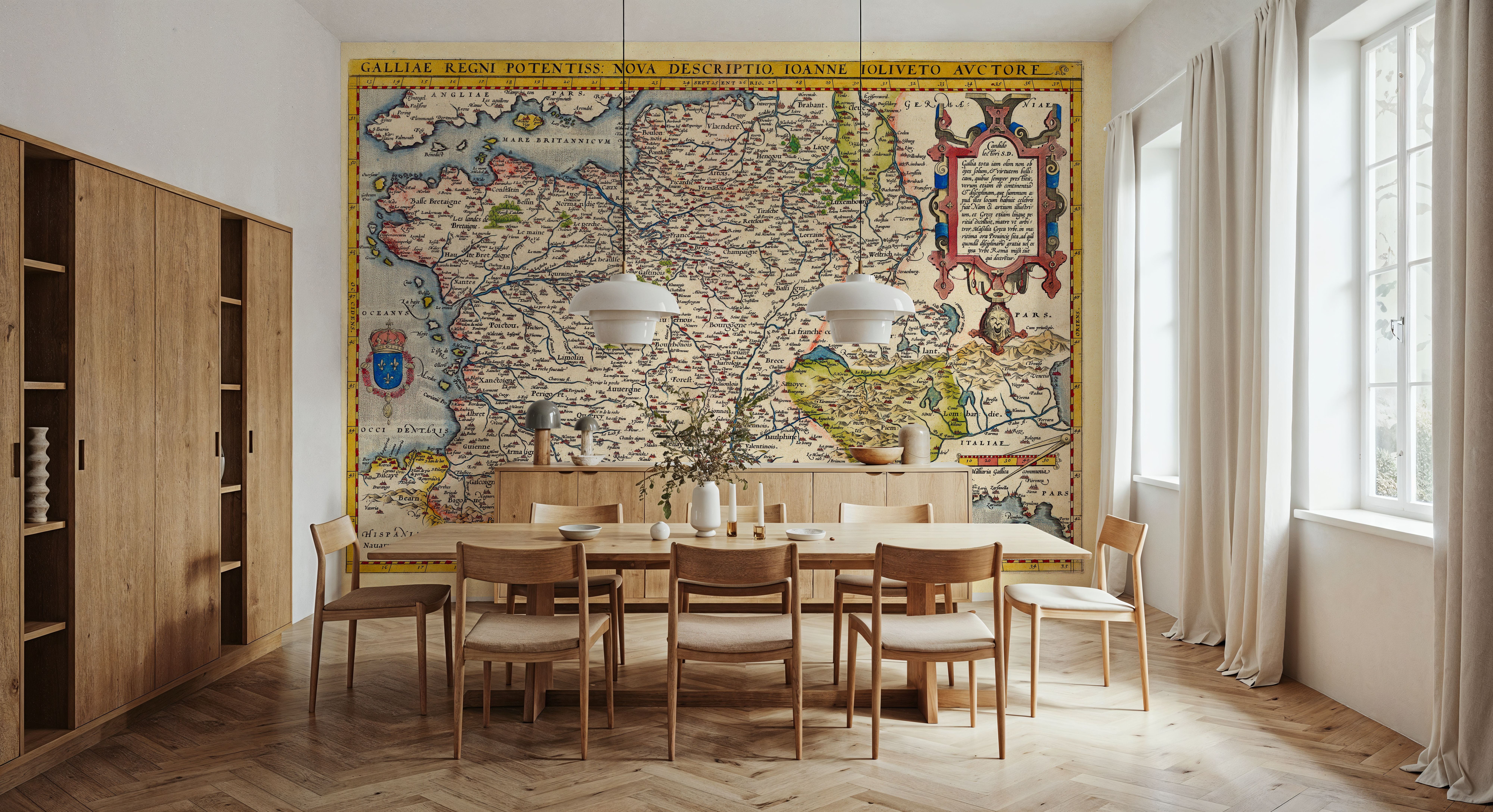 Old Map of France, 1570, Wallpaper