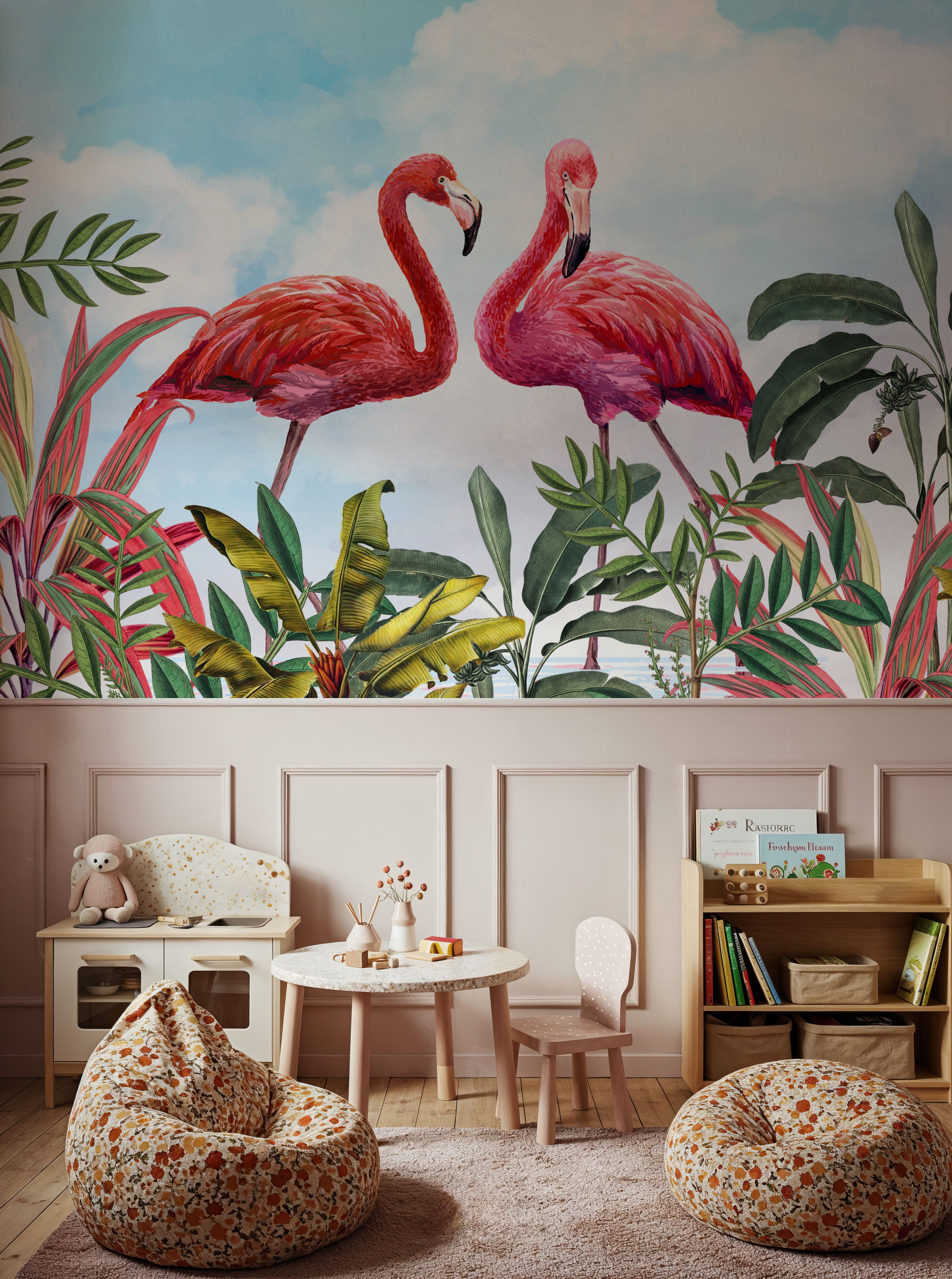 Shy Flamingos Sky