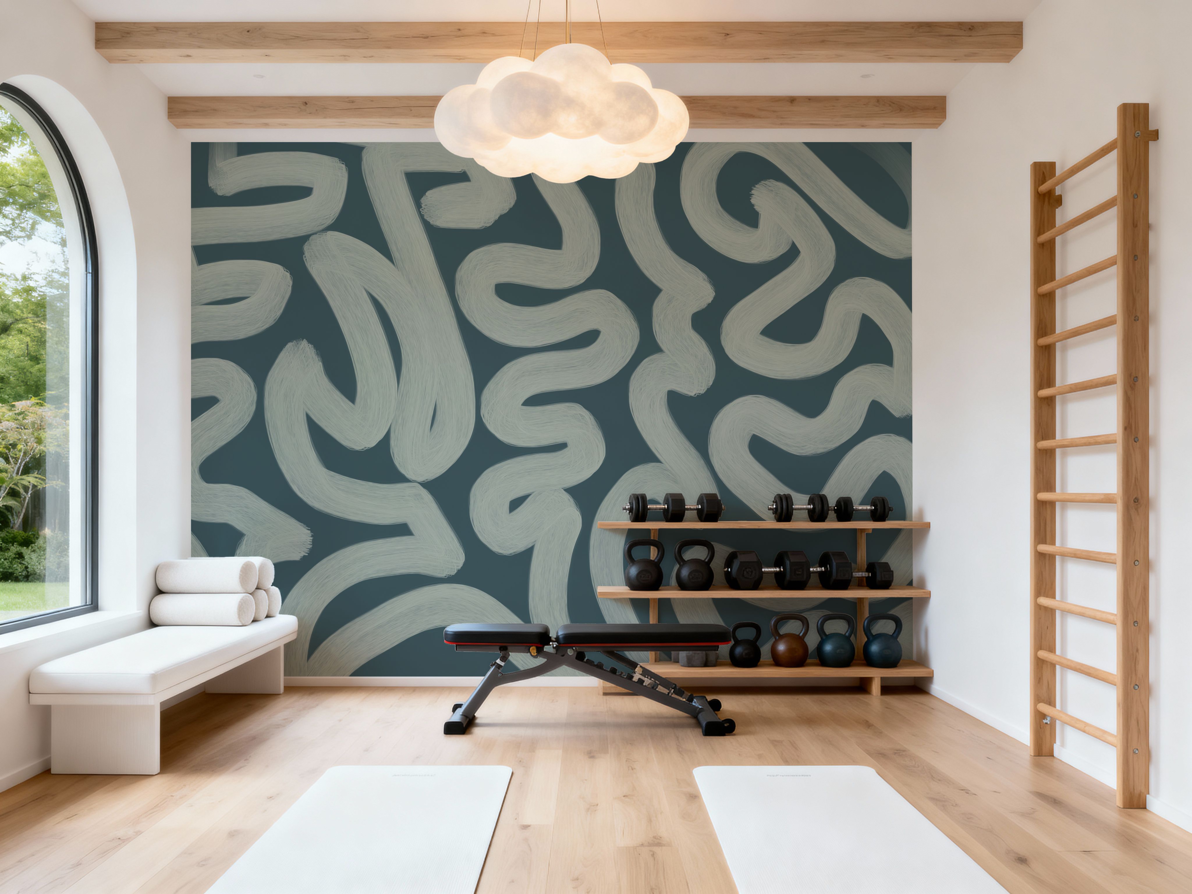 Modern Abstract, Teal