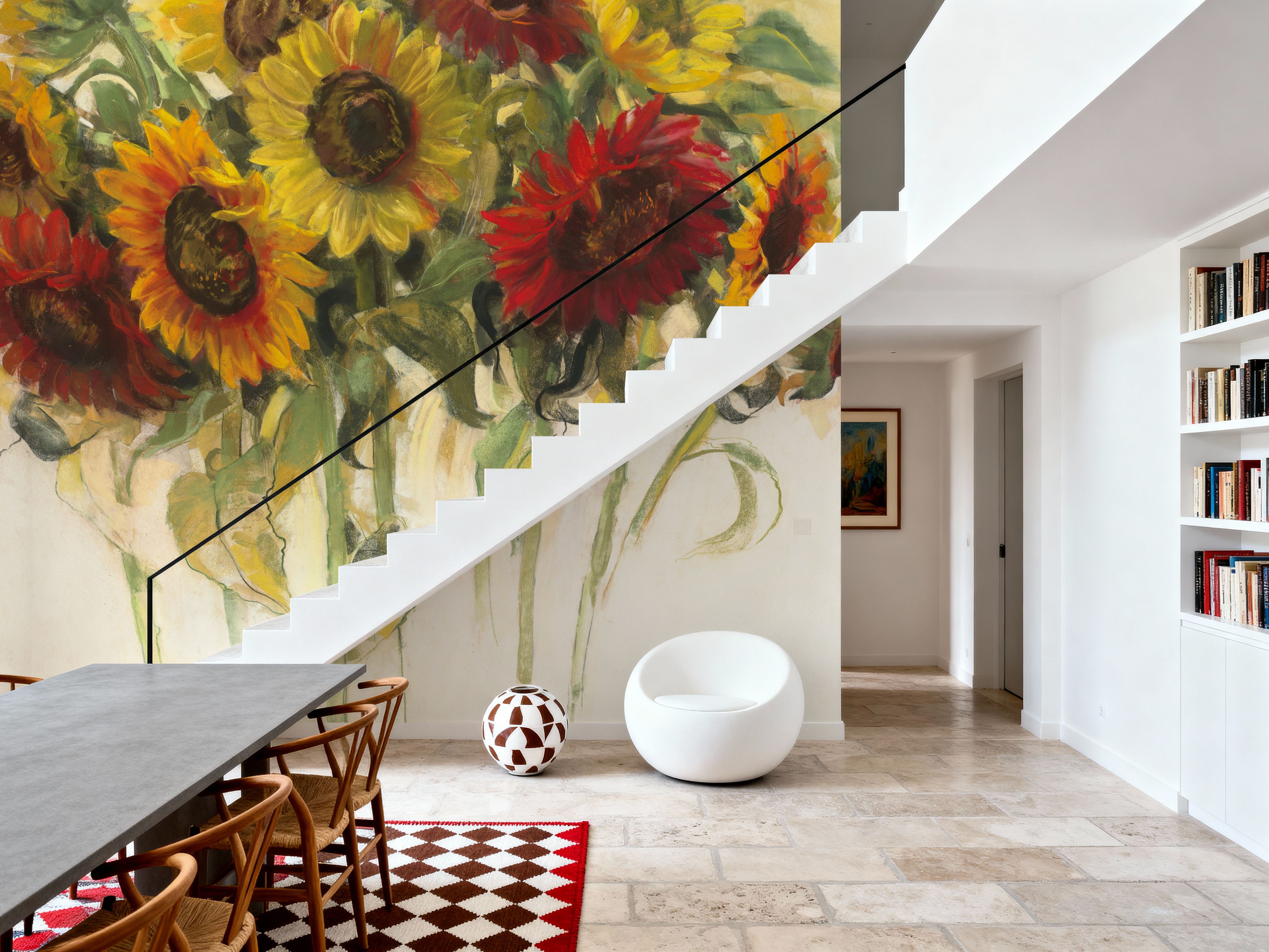 Gathering Sunflowers