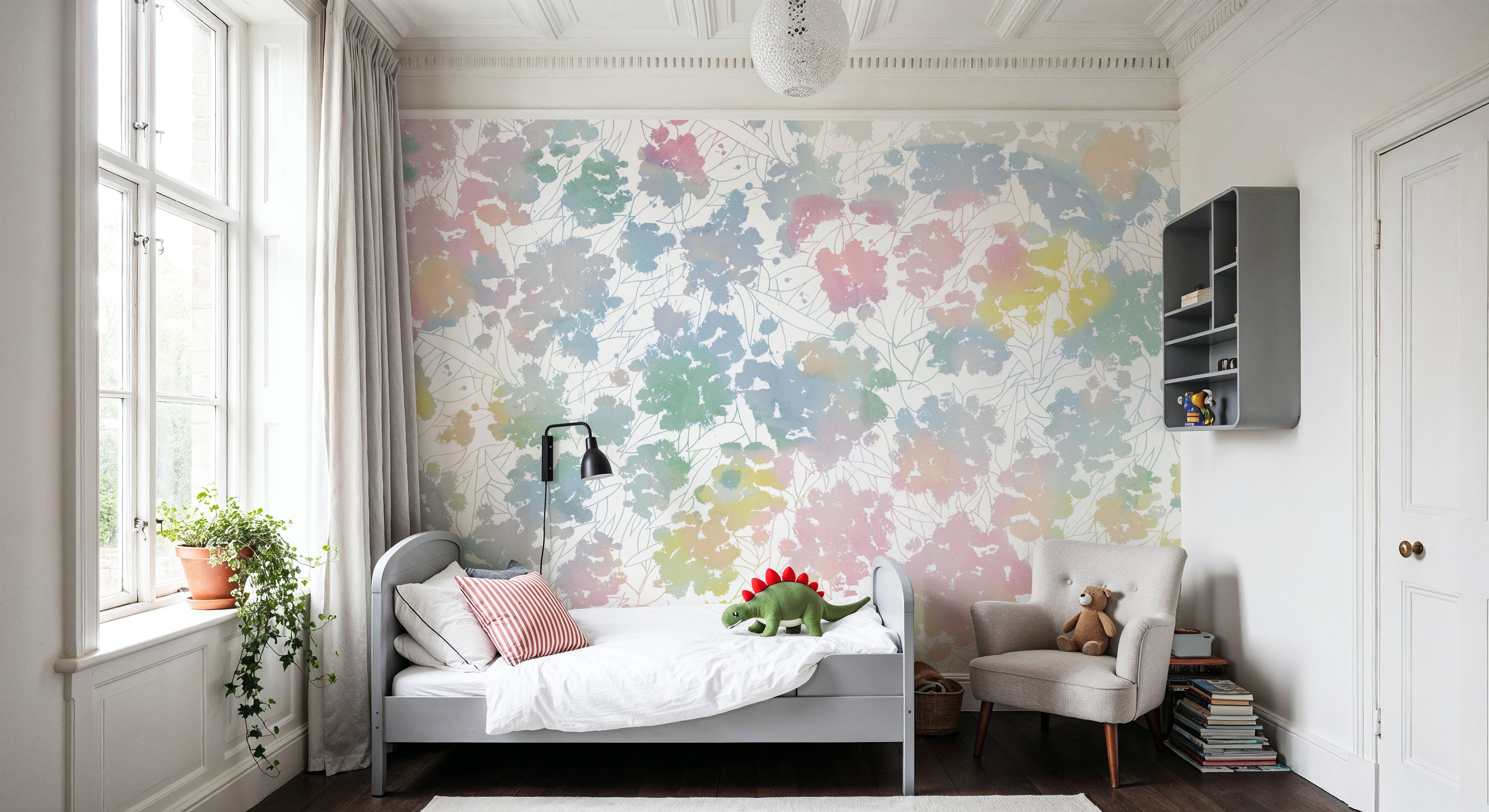 Pastel Poufs on White