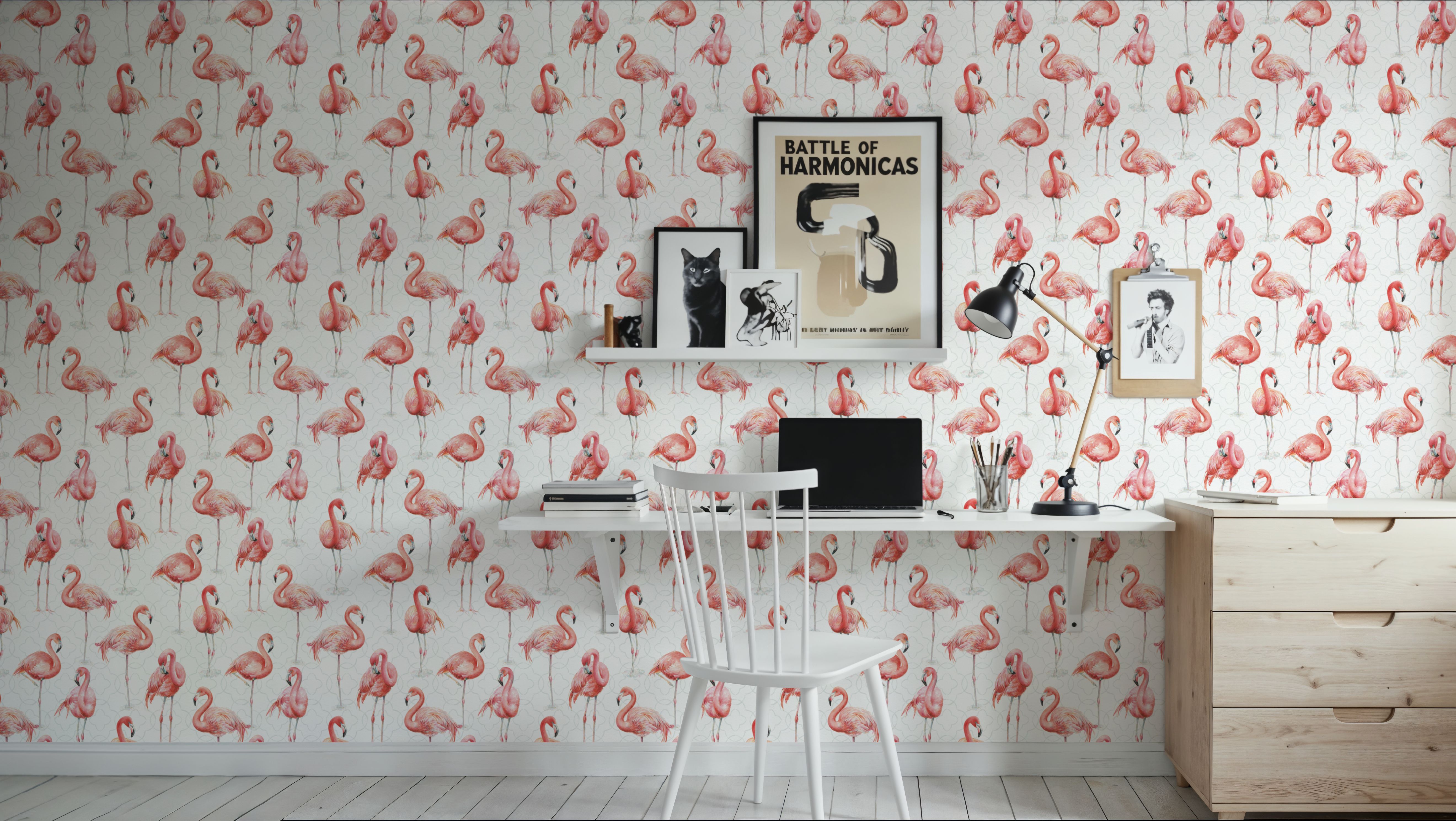Flamingo Goals White