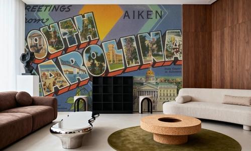 Greetings from Aiken South Carolina - Screenprint Postcard