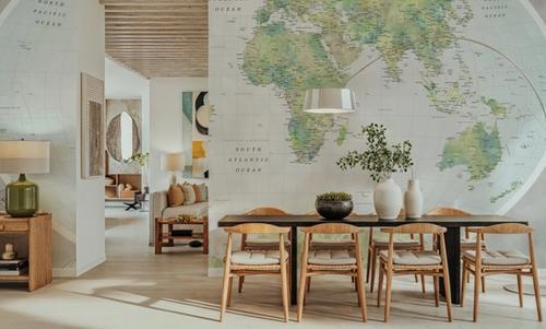 World Map Atlas Green