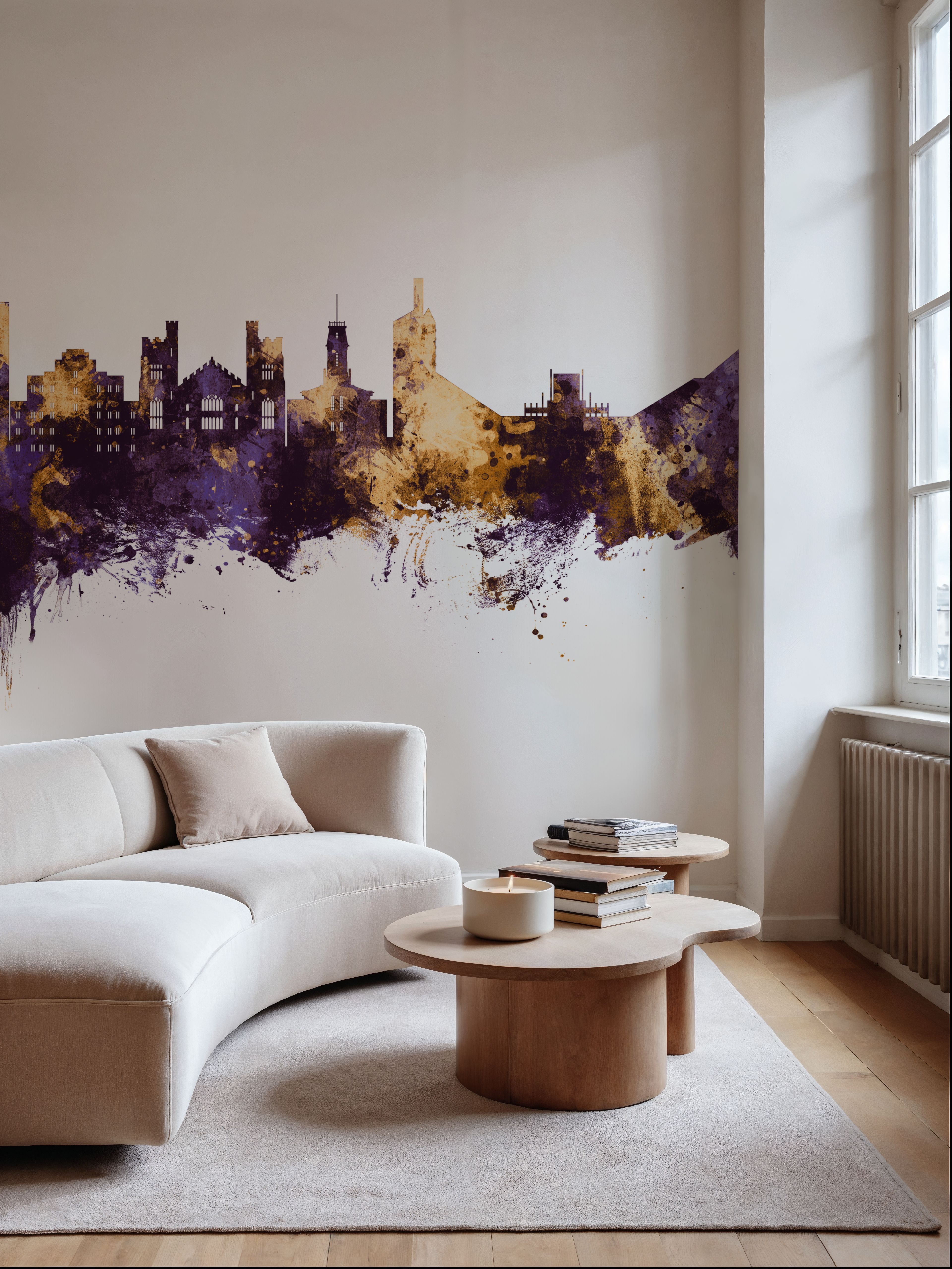 Boulder Colorado Skyline Purple & Gold