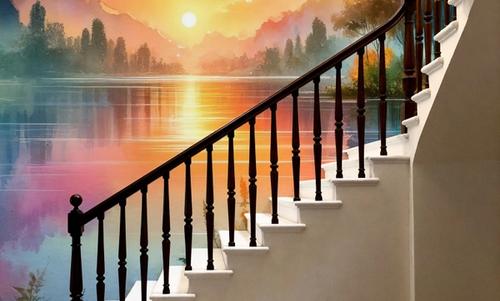 Vibrant Sunset Over Serene Lake