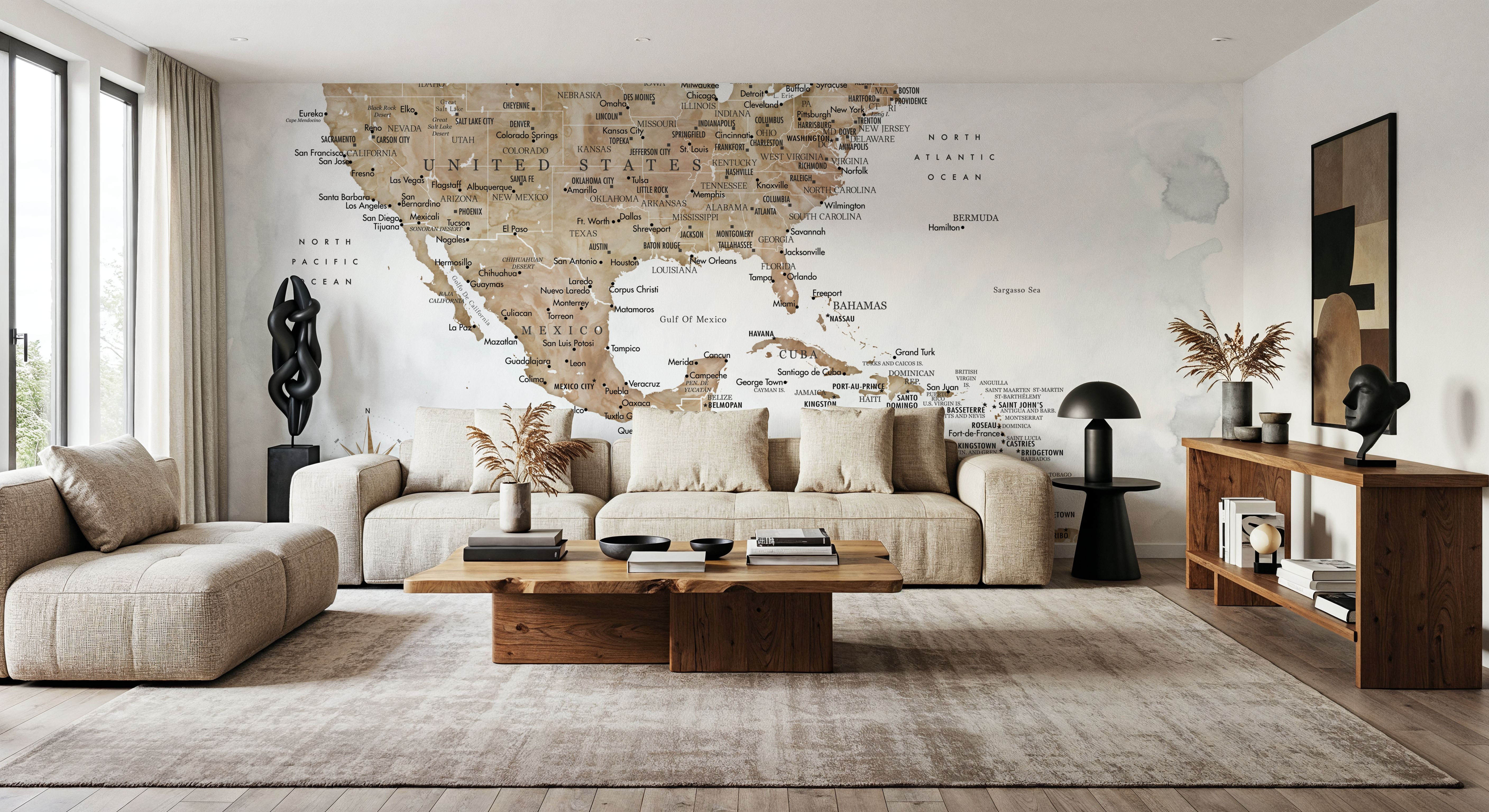 US Mexico Caribbean Map - Abey Wash