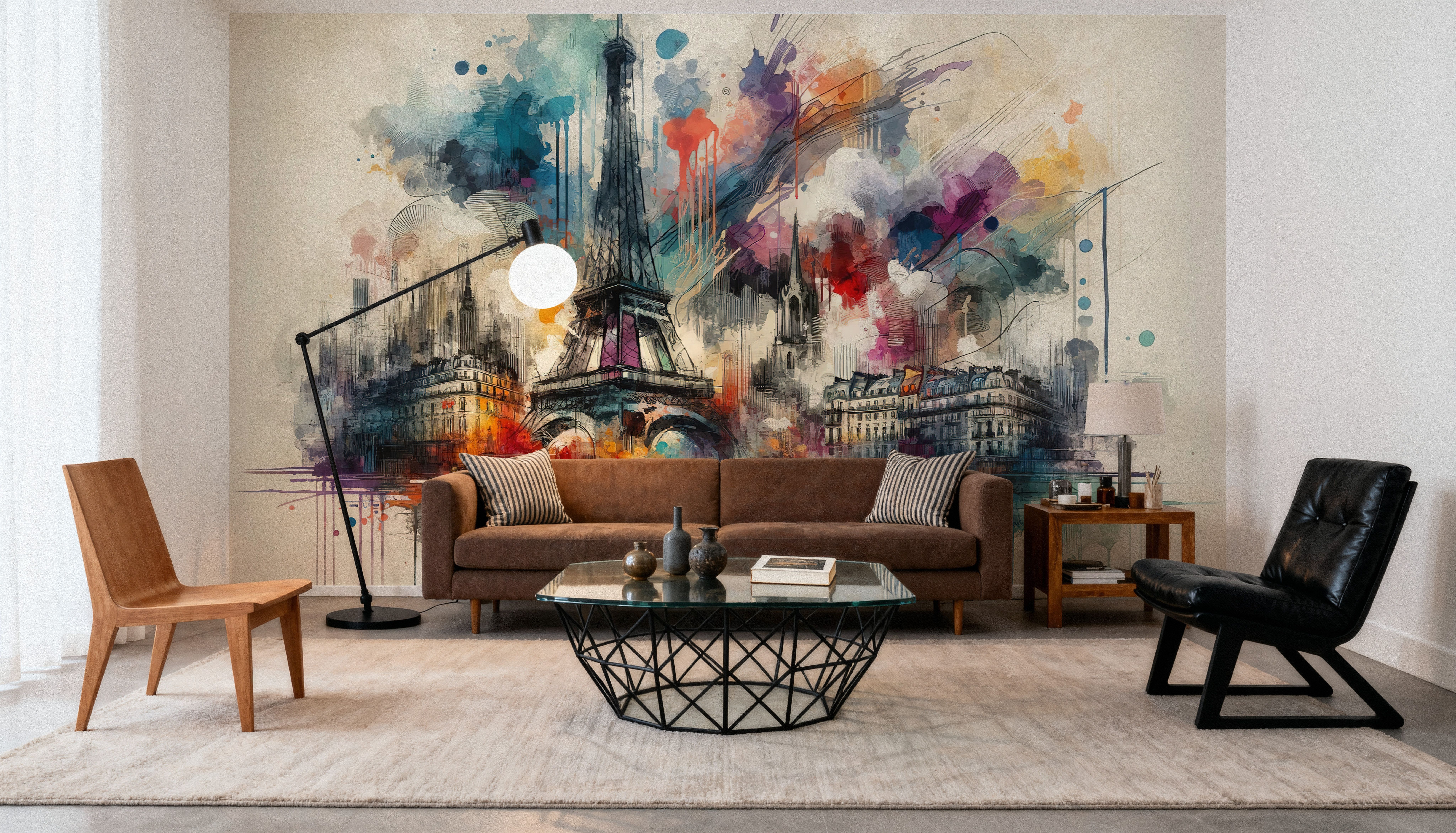 Watercolor Skyline Paris II